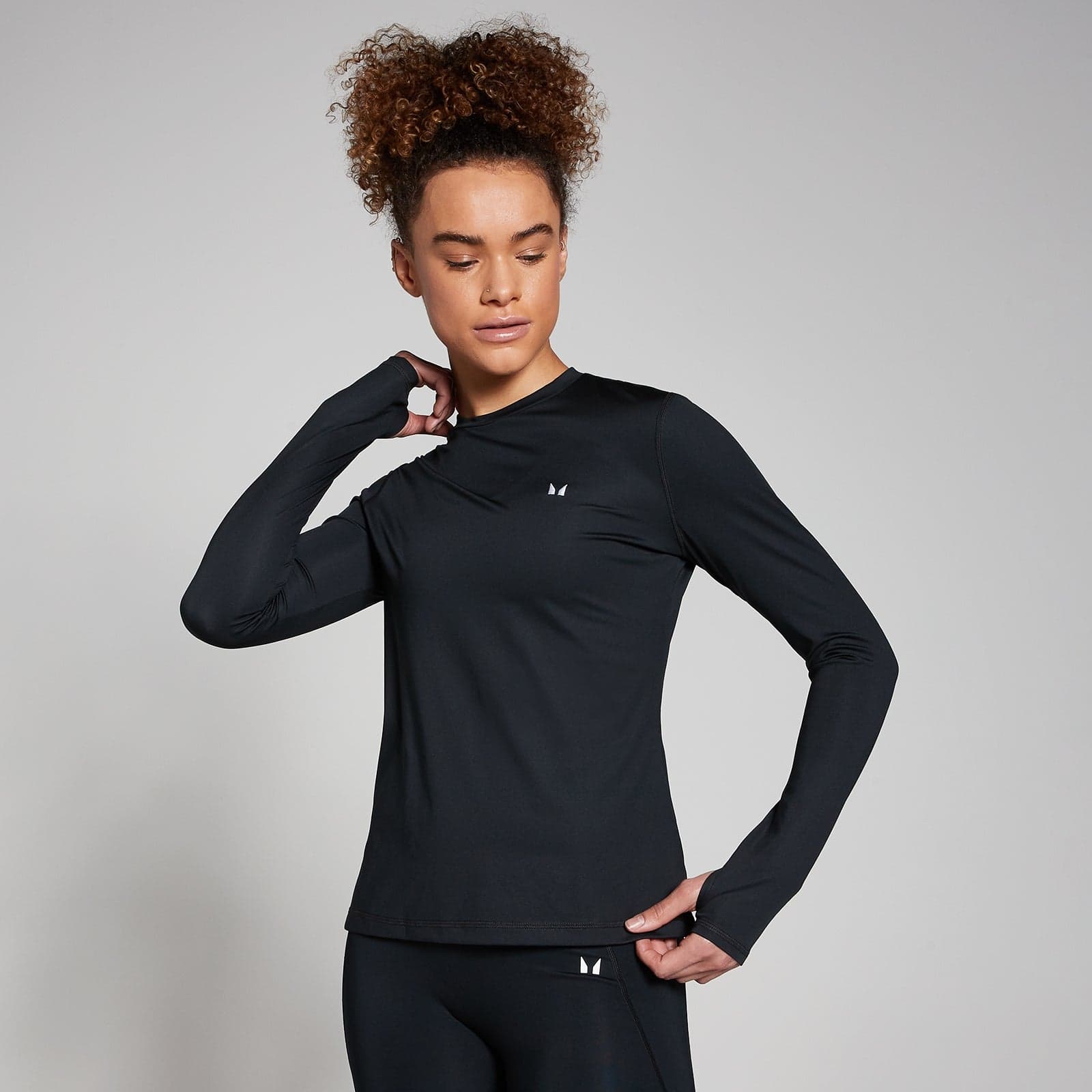 Mp Damen Training Langarm-T-Shirt – Schwarz - S