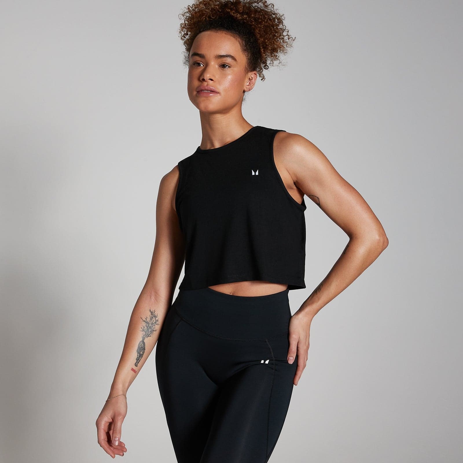 Mp Damen Training Crop-Top – Schwarz - Xl