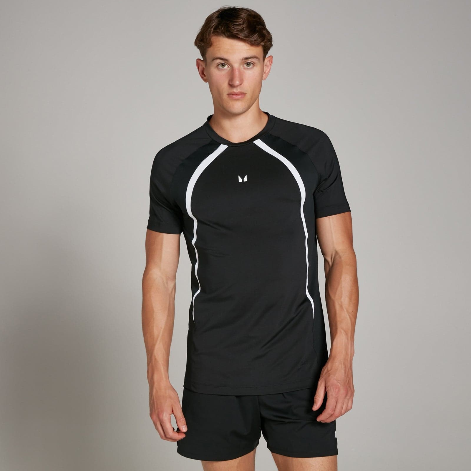 Mp Herren Tempo Panel T-Shirt - Schwarz - Xs