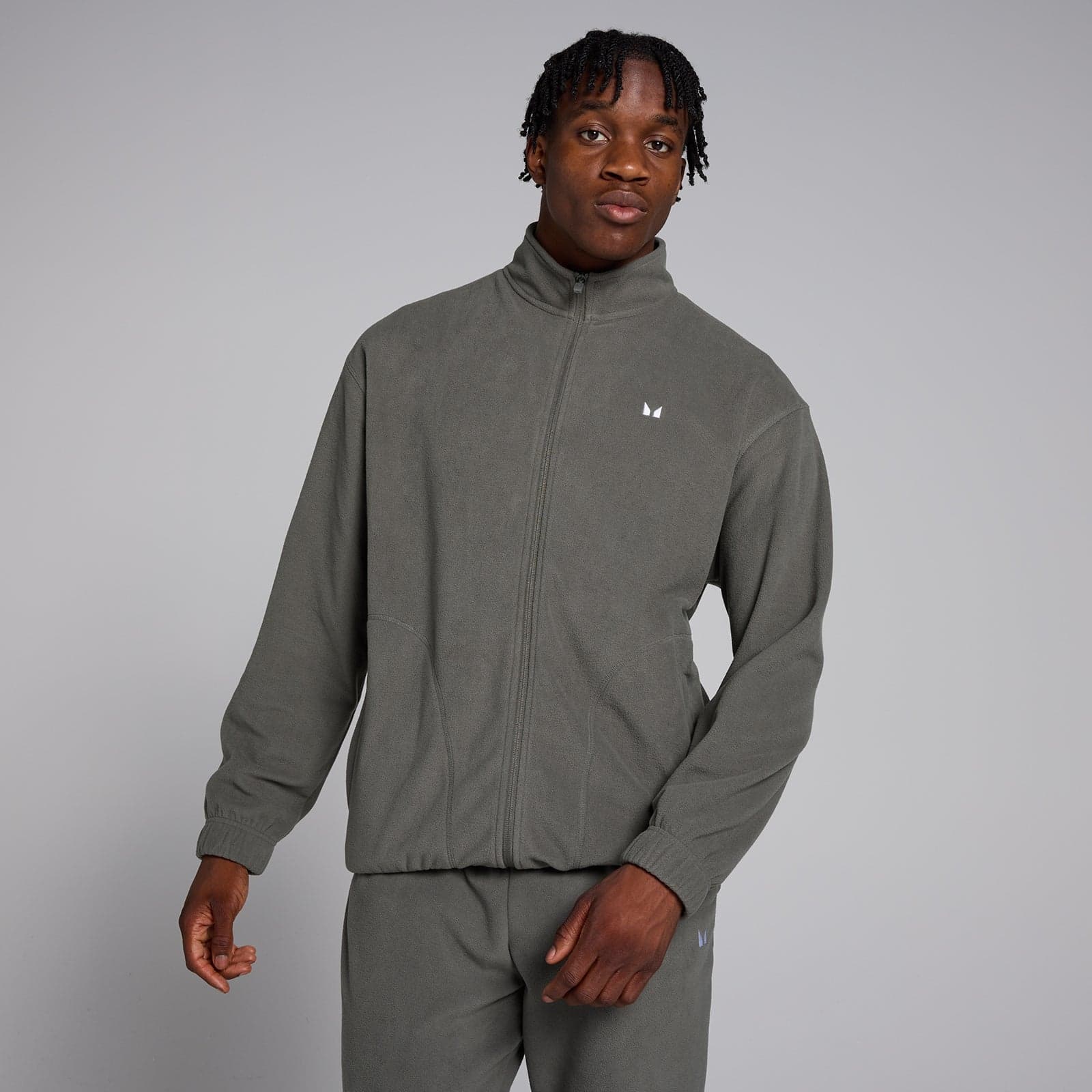 Mp Herren Fleece Mit Durchgehendem Reißverschluss – Gun Metal - S