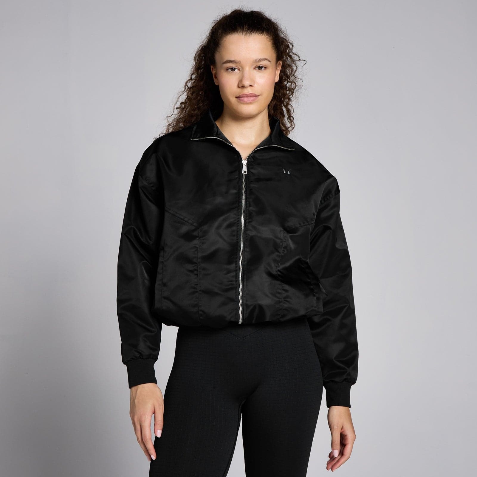 Mp Damen Lifestyle Nylon-Bomberjacke – Schwarz - L