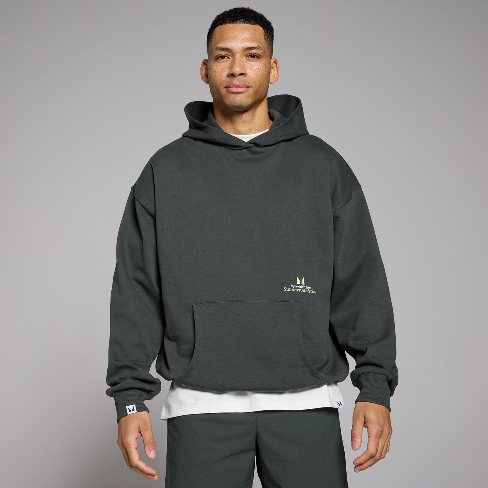 Mp Lifestyle Oversized Kapuzenpullover – Verwaschenes Schwarz - Xxs-Xs