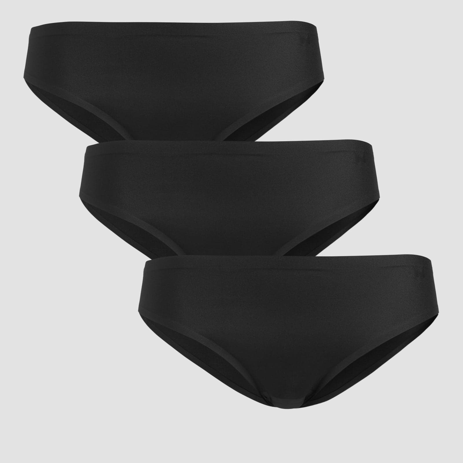 Mp Women'S Mid Rise No Vpl Bikini Brief (3 Pack) - Black - Xs