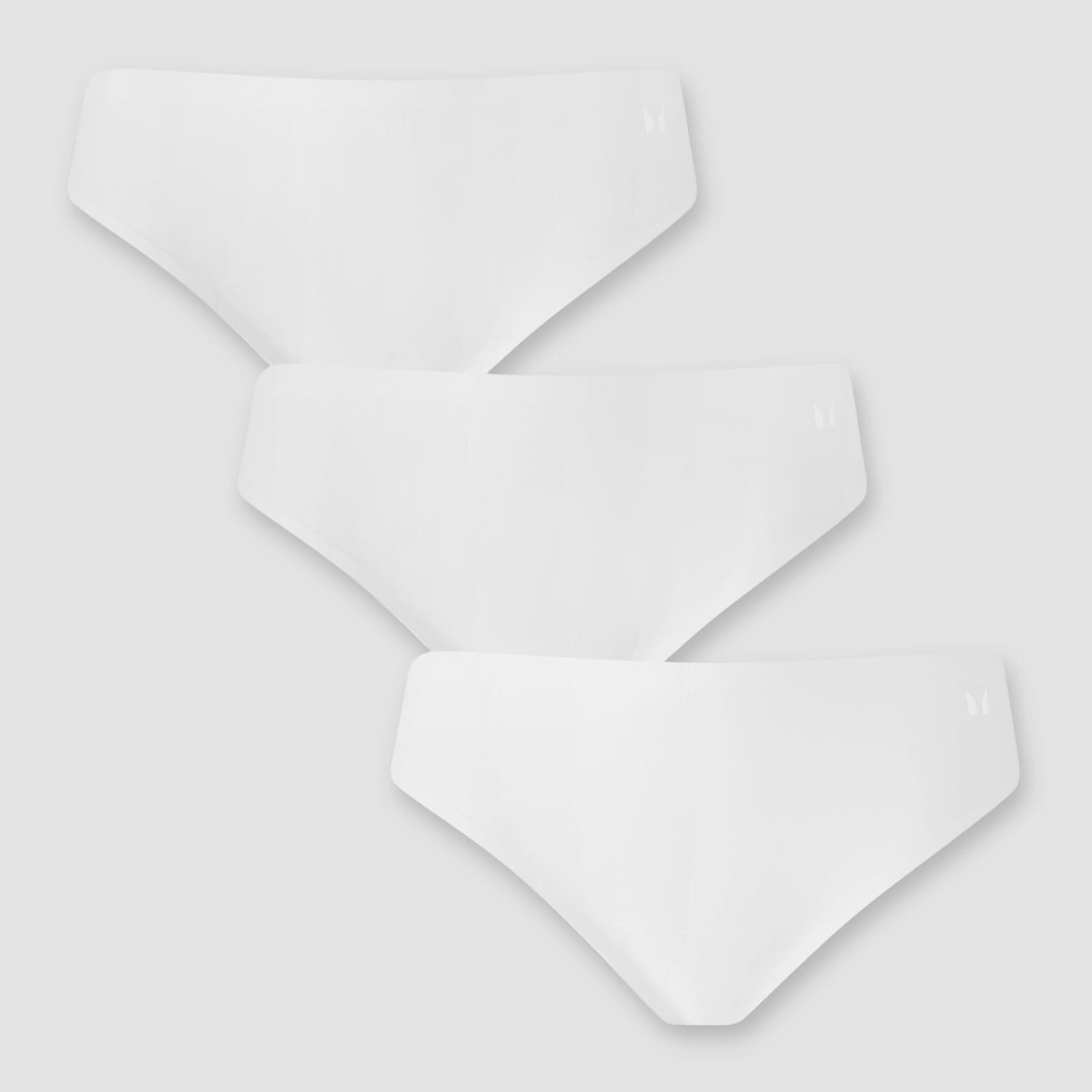 Mp Damen Vpl-Freier Bikinislip Mit Mittelhohem Bund (3er-Packung) – Weiß - Xs