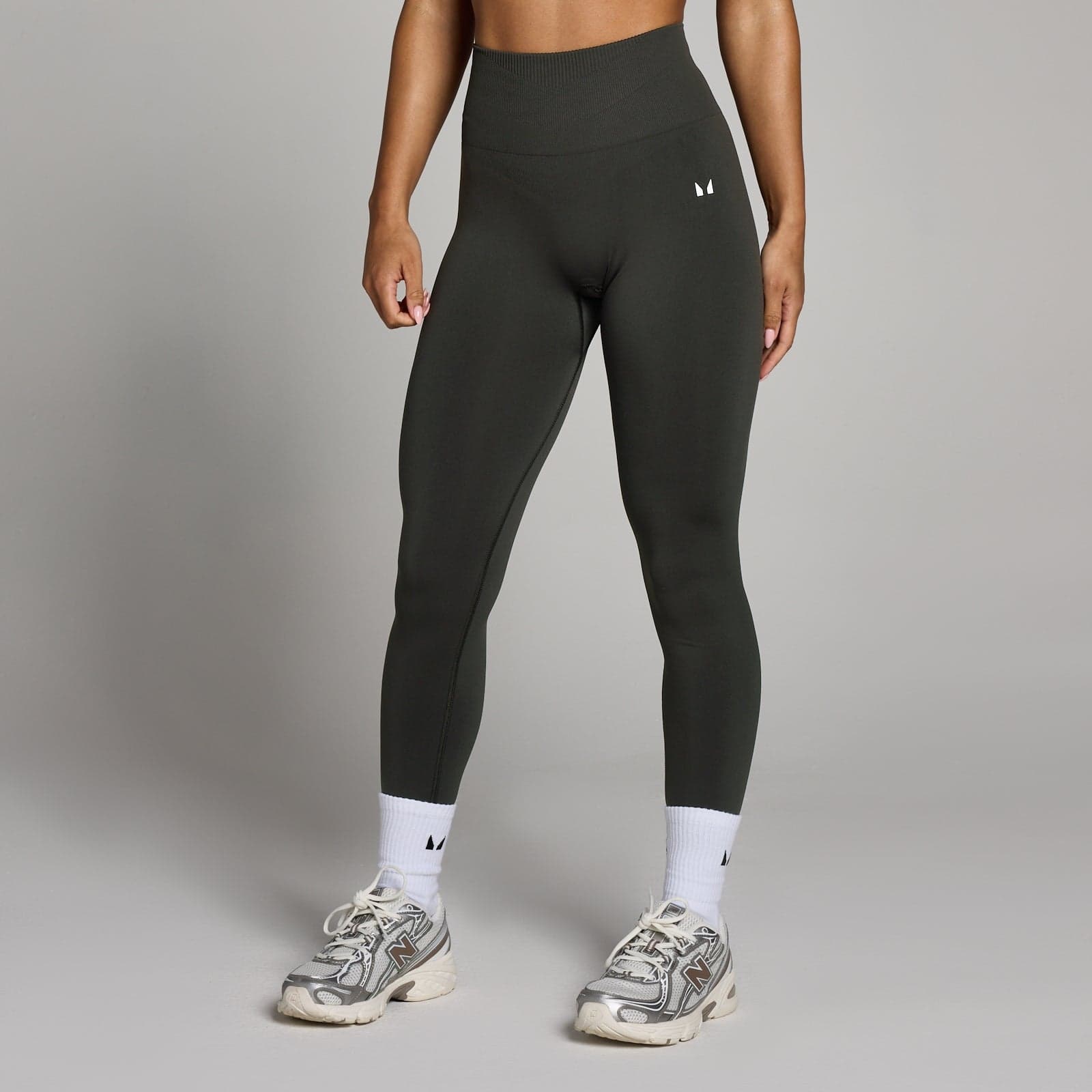Mp Damen Tempo Nahtlos Leggings - Nachtgrau - Xl