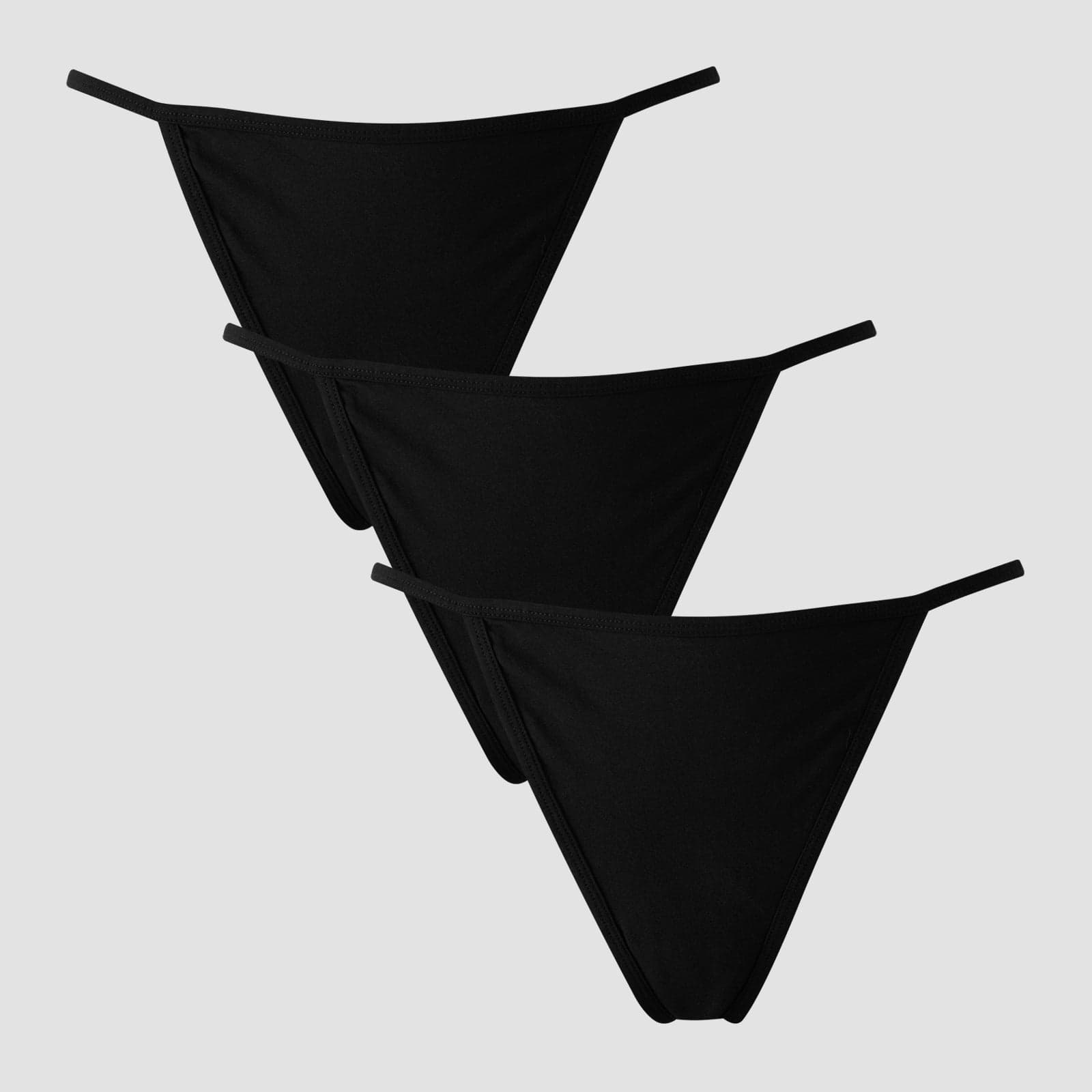 Mp Damen G-String Mit Mittelhohem Bund (3er-Packung) – Schwarz - Xl
