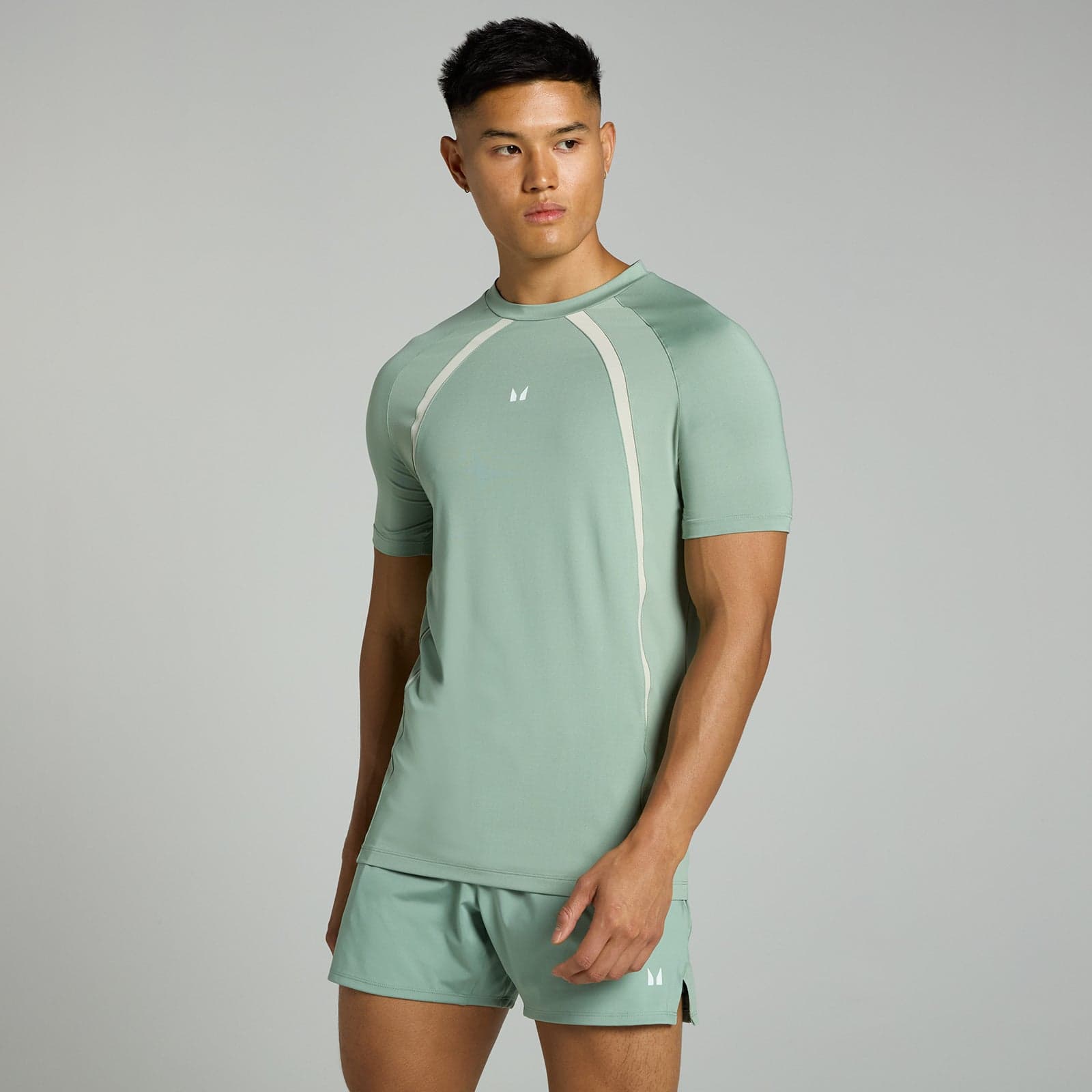 Mp Herren Tempo Panel Kurzarm-T-Shirt – Hellgrün - S