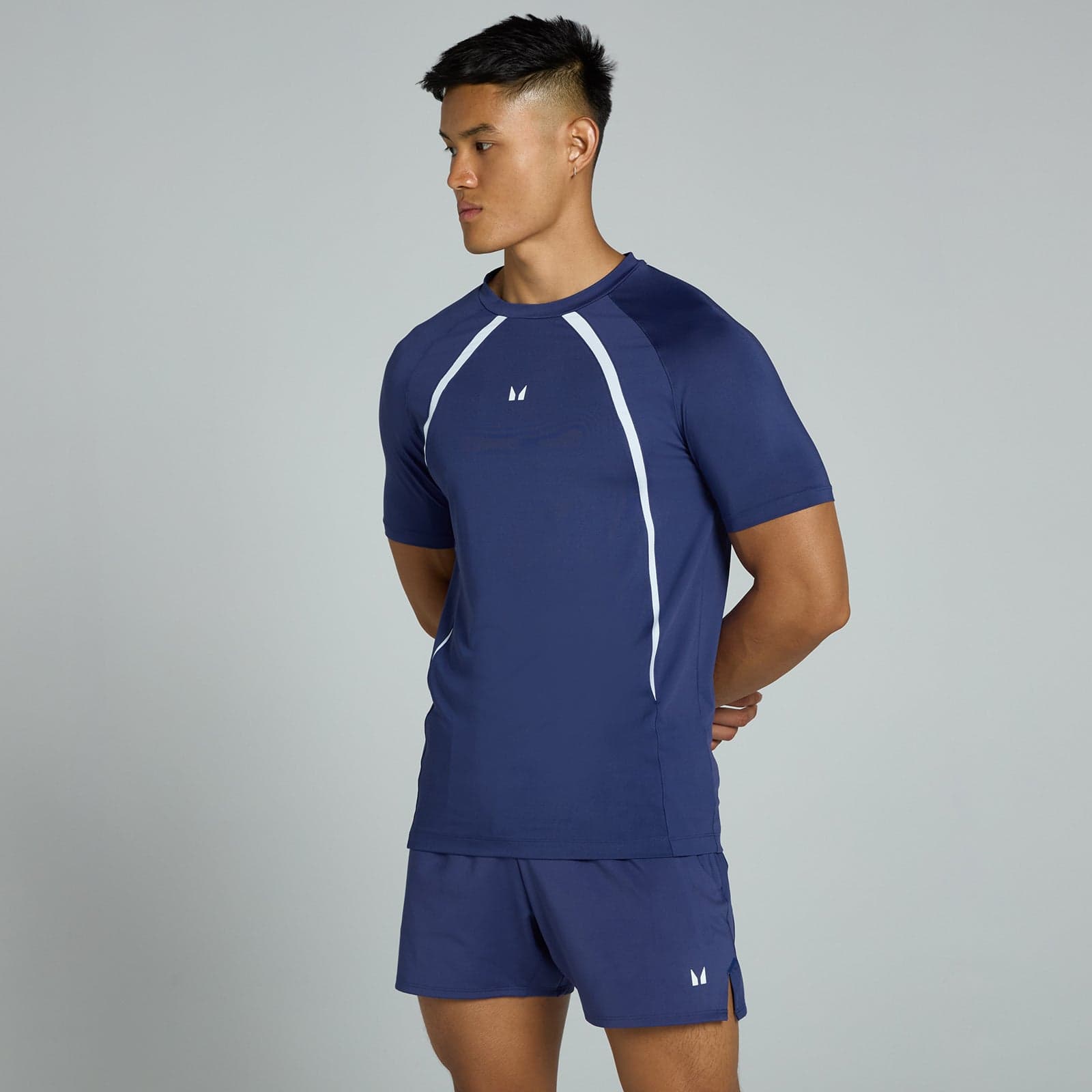 Mp Herren Tempo Panel Kurzarm-T-Shirt – Dämmerung - L