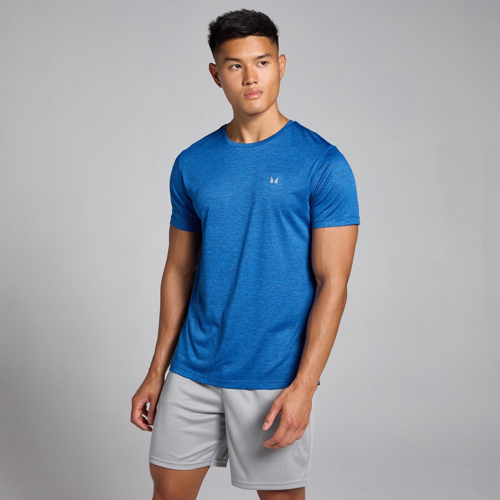 Mp Herren Tempo Meliertes T-Shirt – Echtes Blau - S