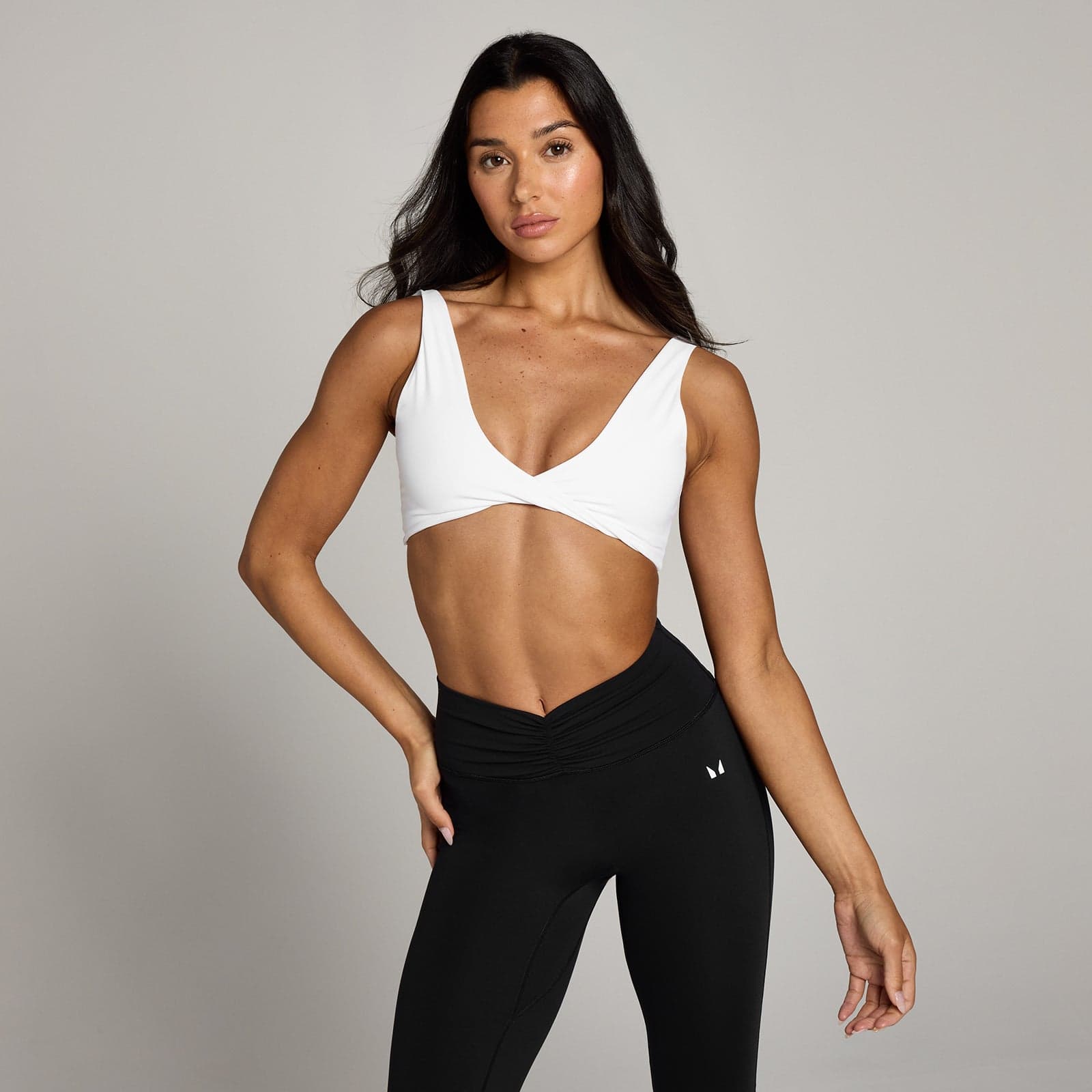 Mp Damen Tempo Sport-Bh Mit Twist-Vorderseite – Weiß - S