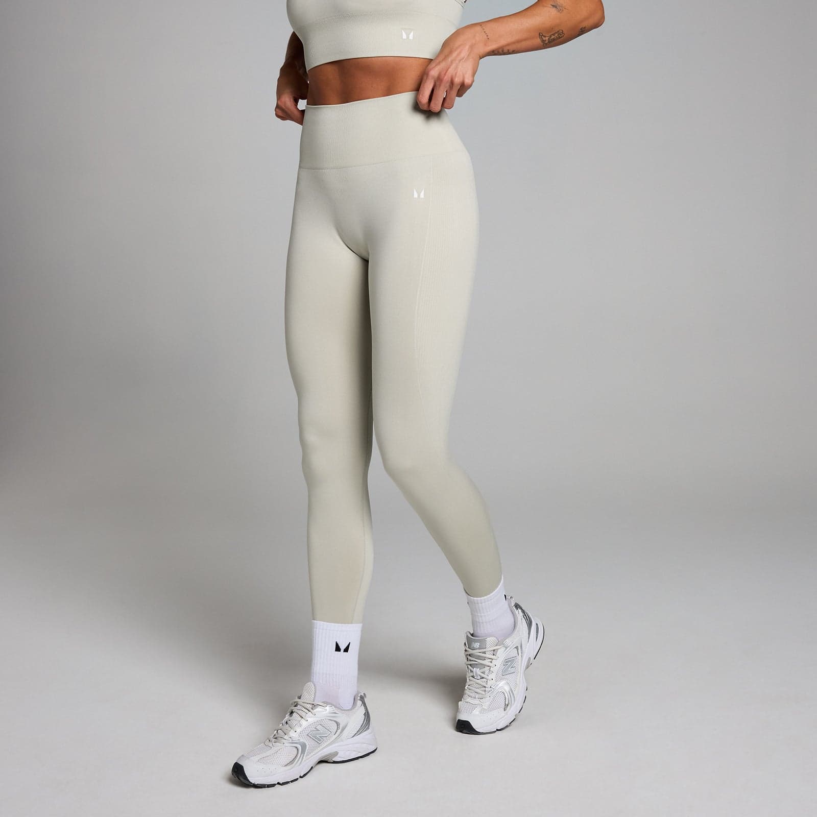 Mp Damen Shape Nahtlose Leggings — Aschgrau - L