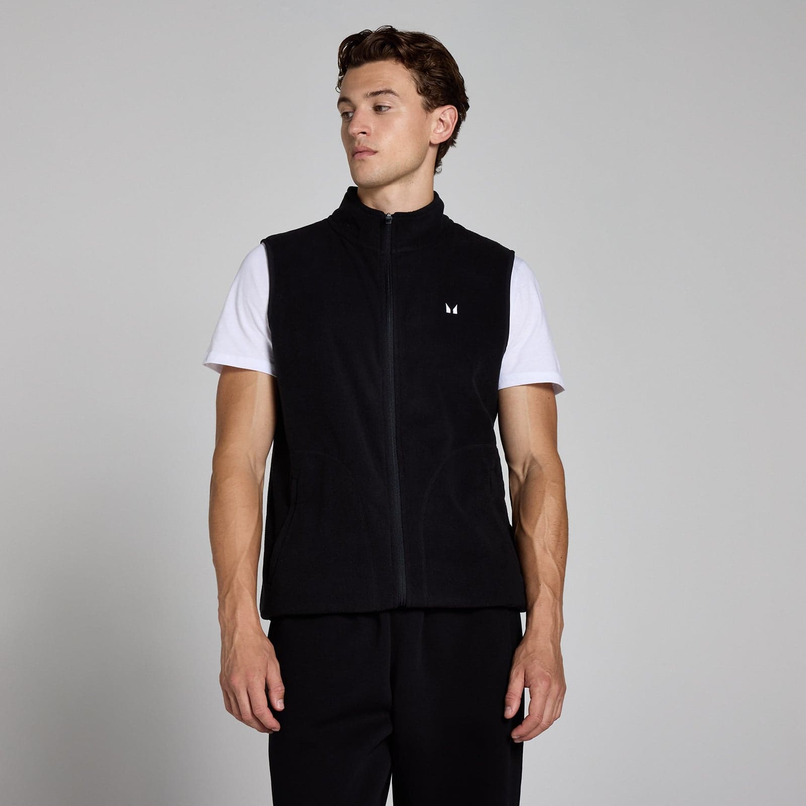 Mp Herren Fleece-Weste – Schwarz - S