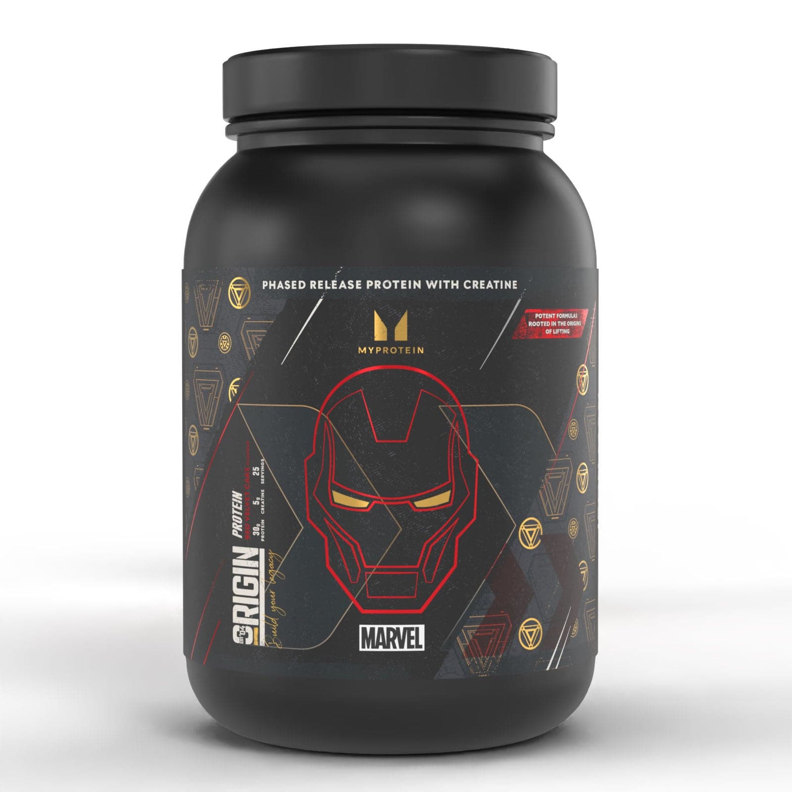 Origin Protein - 25portionen - Marvel Iron Man - Red Velvet Cake
