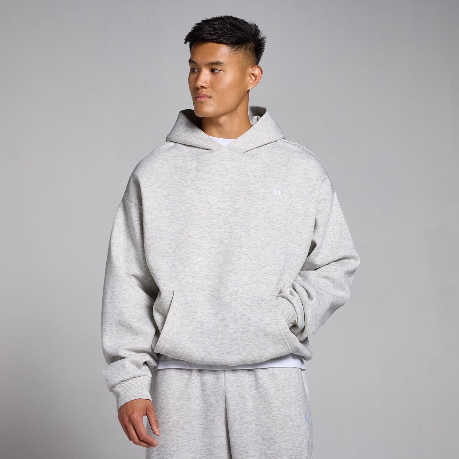 Mp Herren Rest Day Oversized Kapuzenpulli – Hellgrau - S
