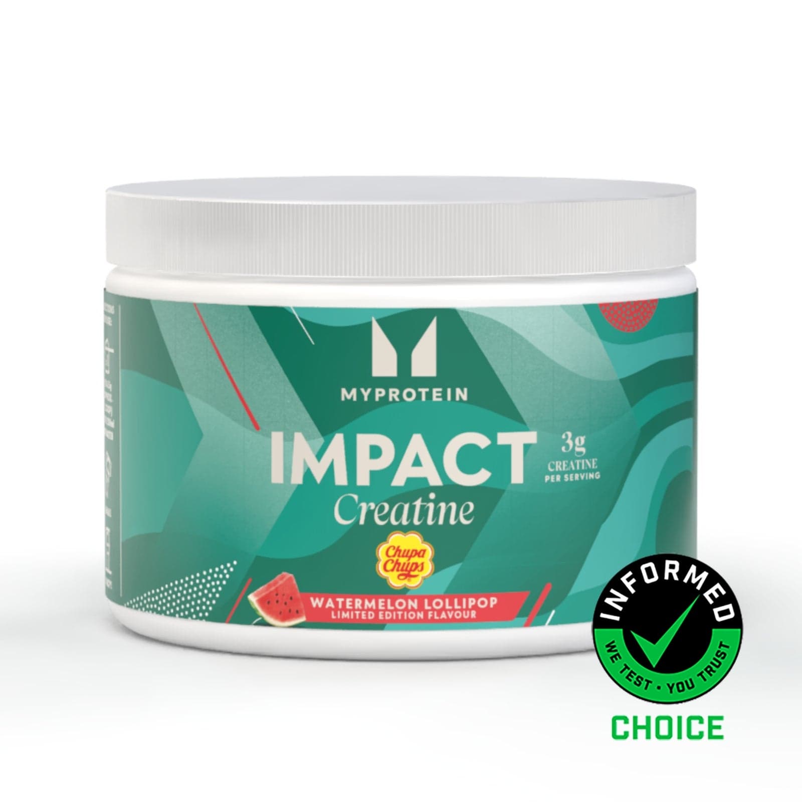 Kreatin Monohydrat - 250g - 55portionen - Chupa Chups - Watermelon Lollipop