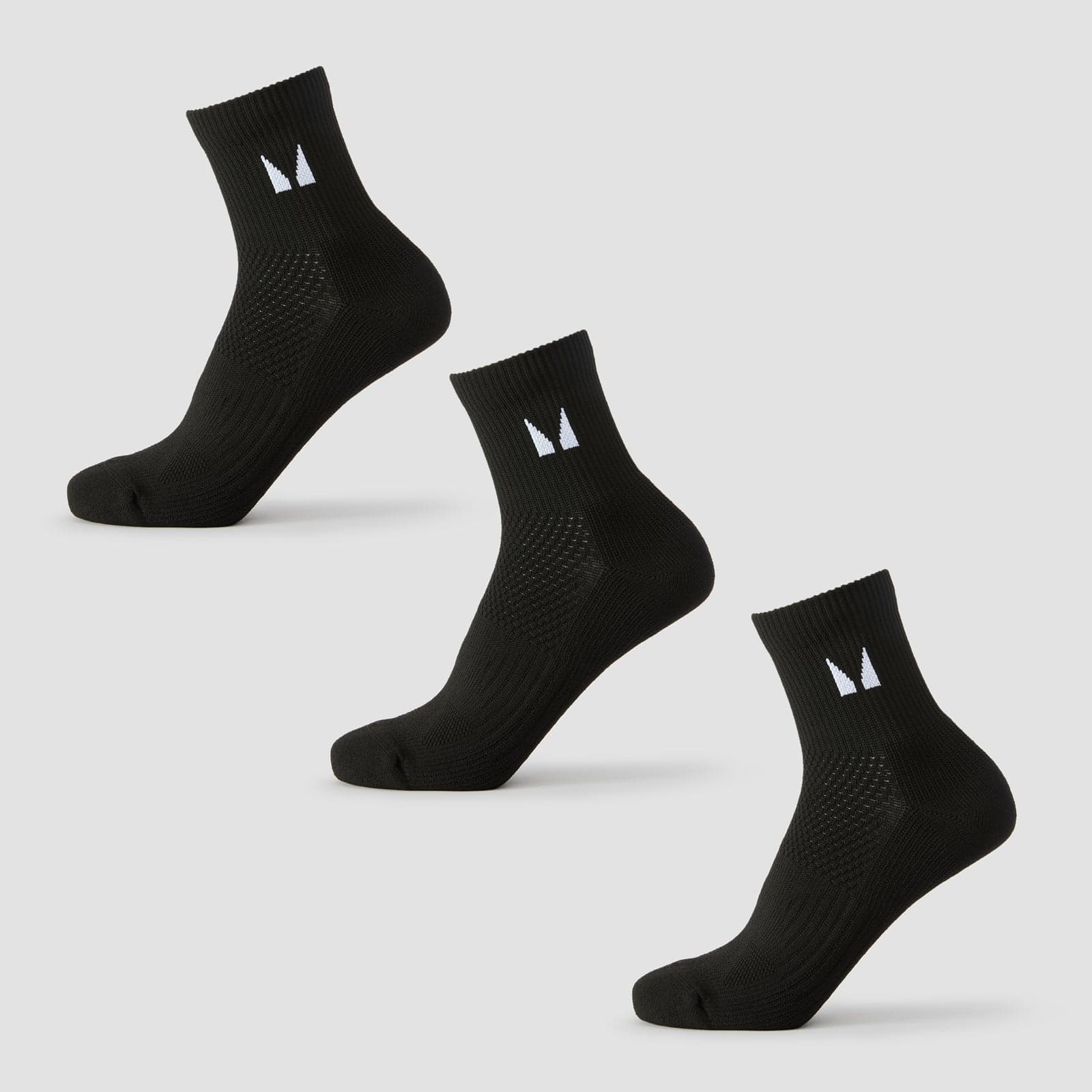 Mp Knöchellange Laufsocken (3er-Pack) – Schwarz - Uk 6-8
