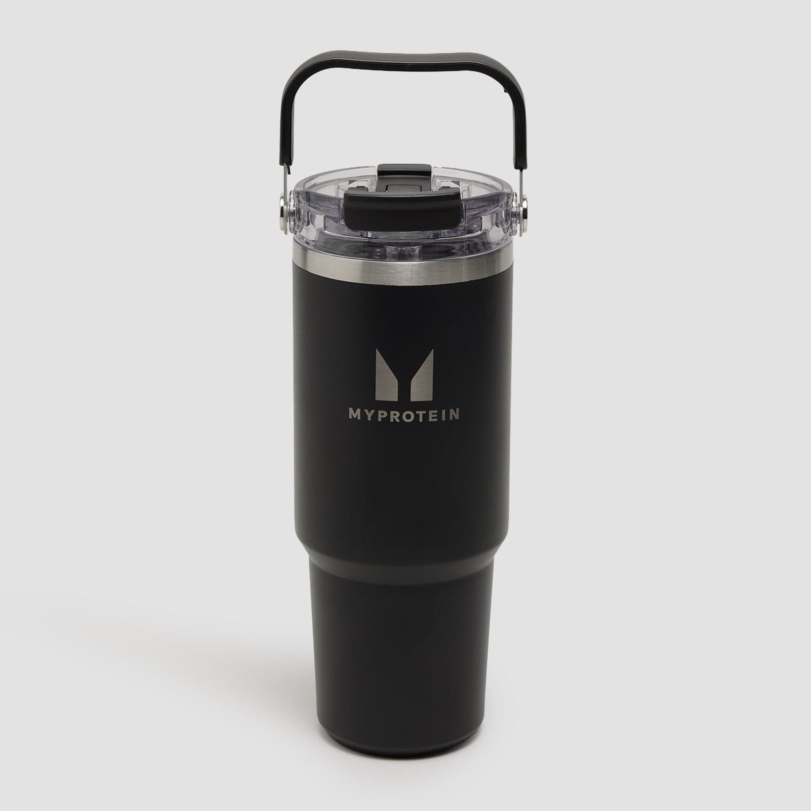 Myprotein Recycelte Metall Tragegriff Strohhalm-Flasche 900ml - Schwarz