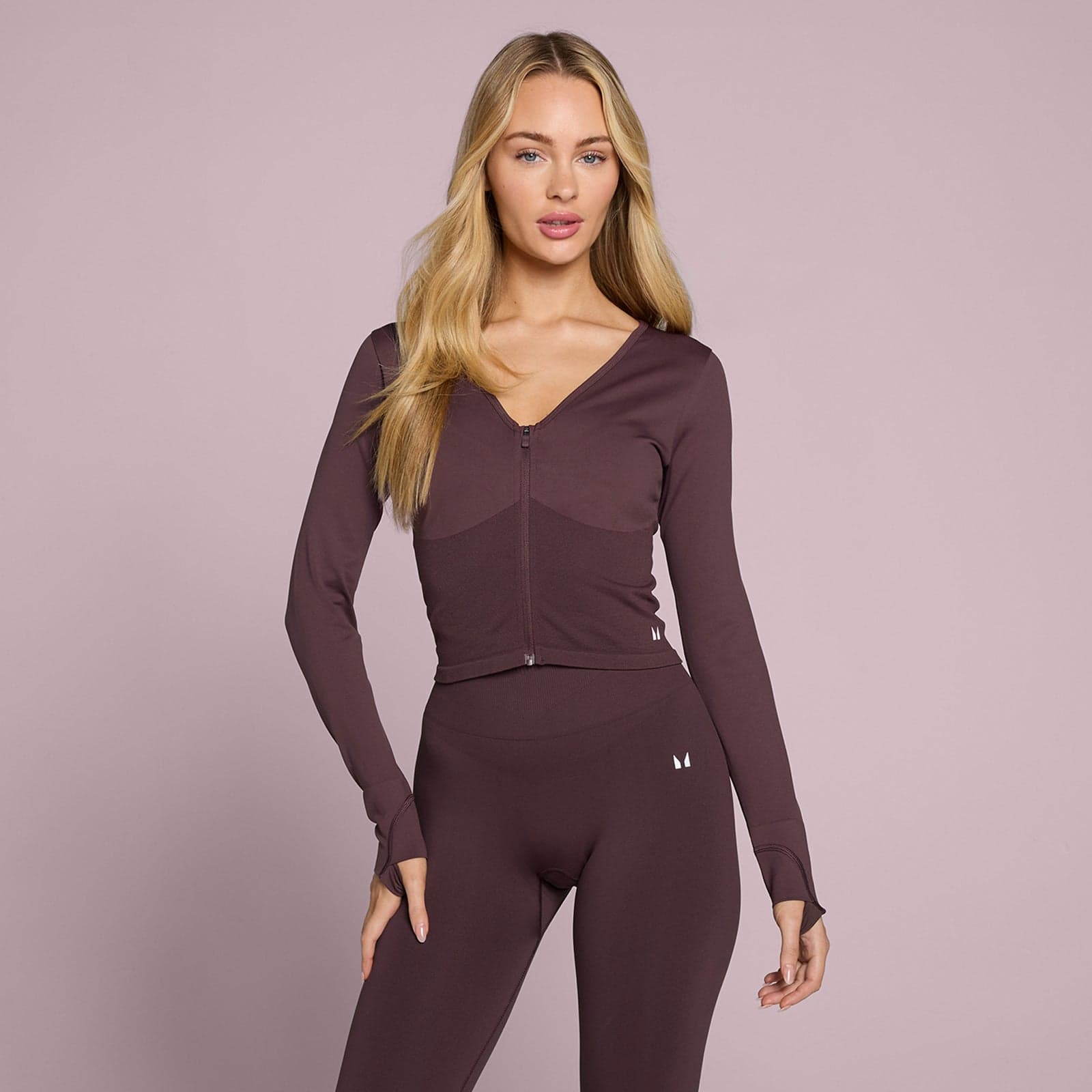 Mp Damen Tempo Nahtlos Verkürzte Jacke - Fudge - L