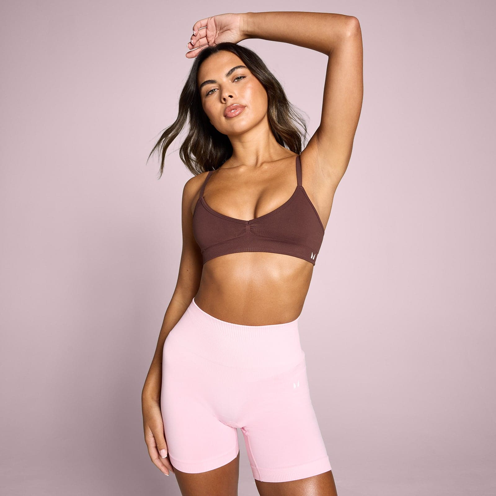 Mp Damen Tempo Nahtlos Gerafft Front Sport-Bh - Fudge - Xxl