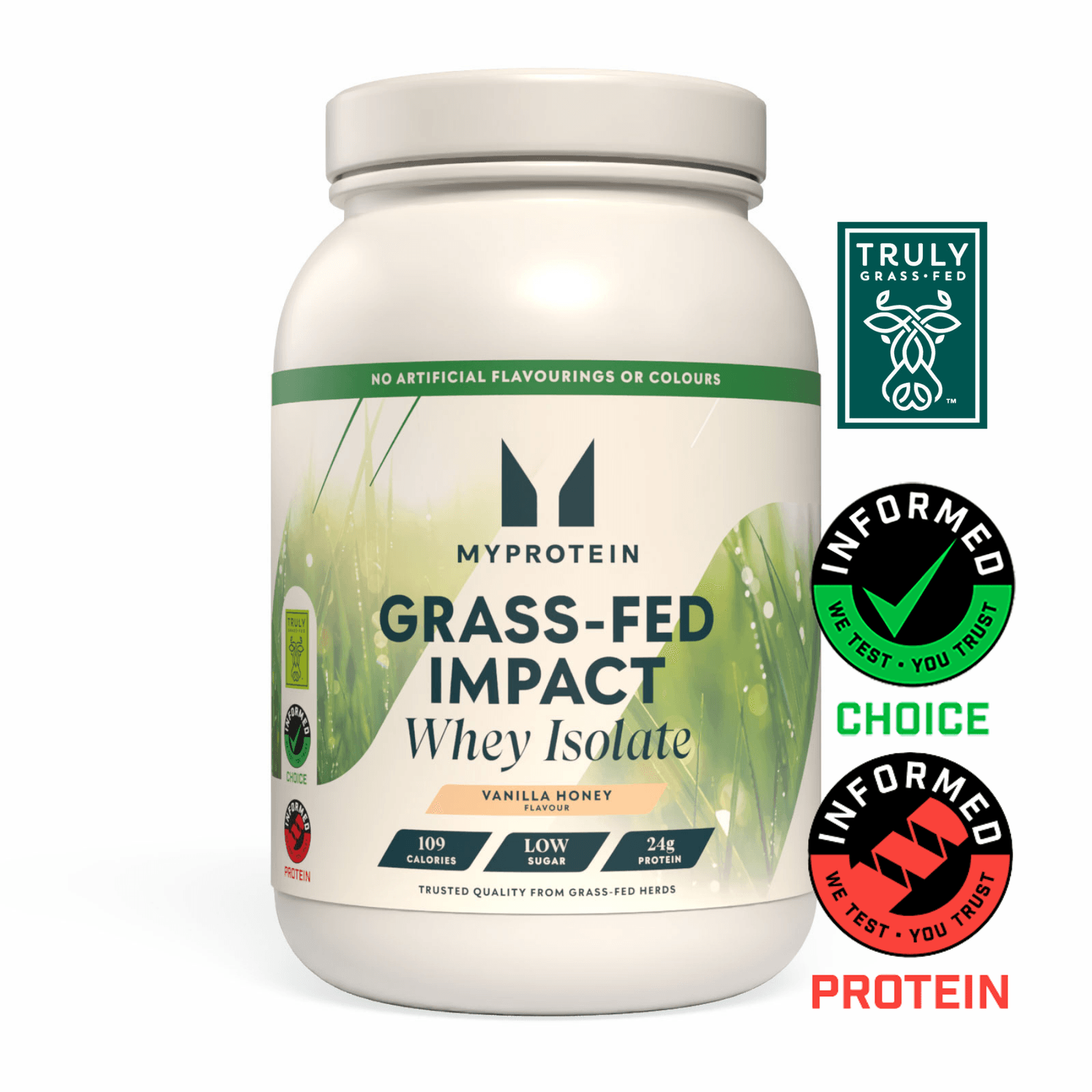 Impact Whey Isolate - 1kg - 33portionen - Vanilla Honey (Grass-Fed)