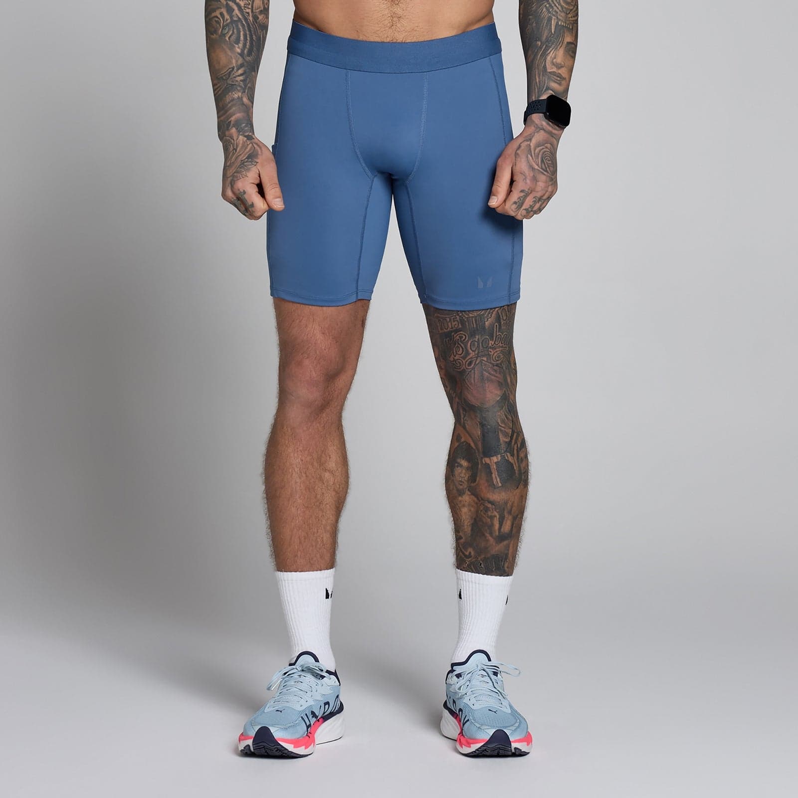 Mp Herren Hybrid Pocket Half-Tights – Schieferblau - Xl