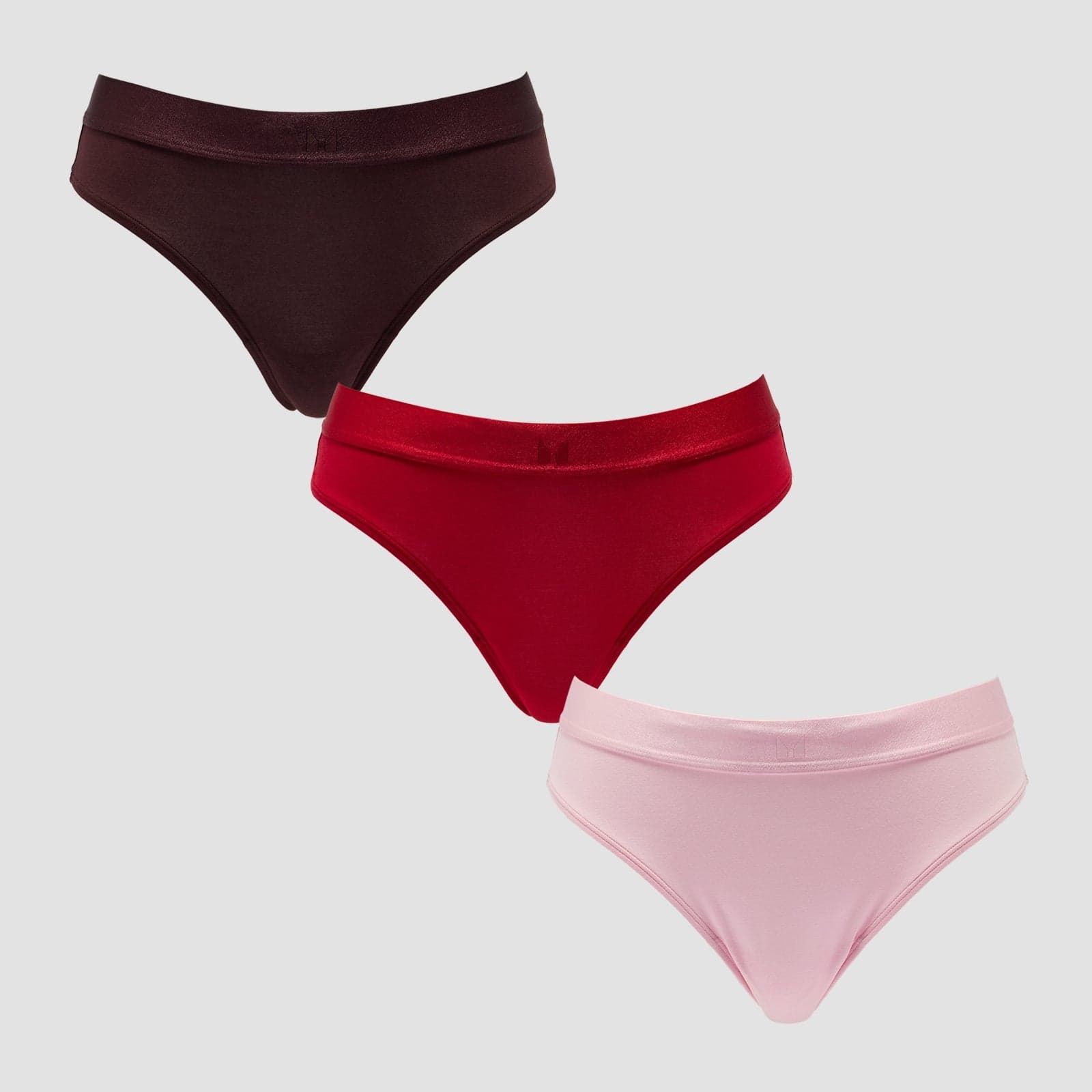 Mp Damen Mid Rise Bikini-Slip (3er-Pack) - Blush/Rosenrot/Karamell - Xs