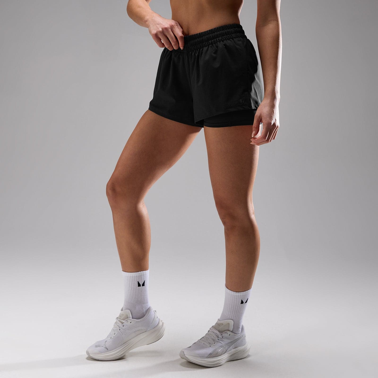 Mp Damen Velocity Ultra Shorts Mit Rasterstruktur - Schwarz - Xs