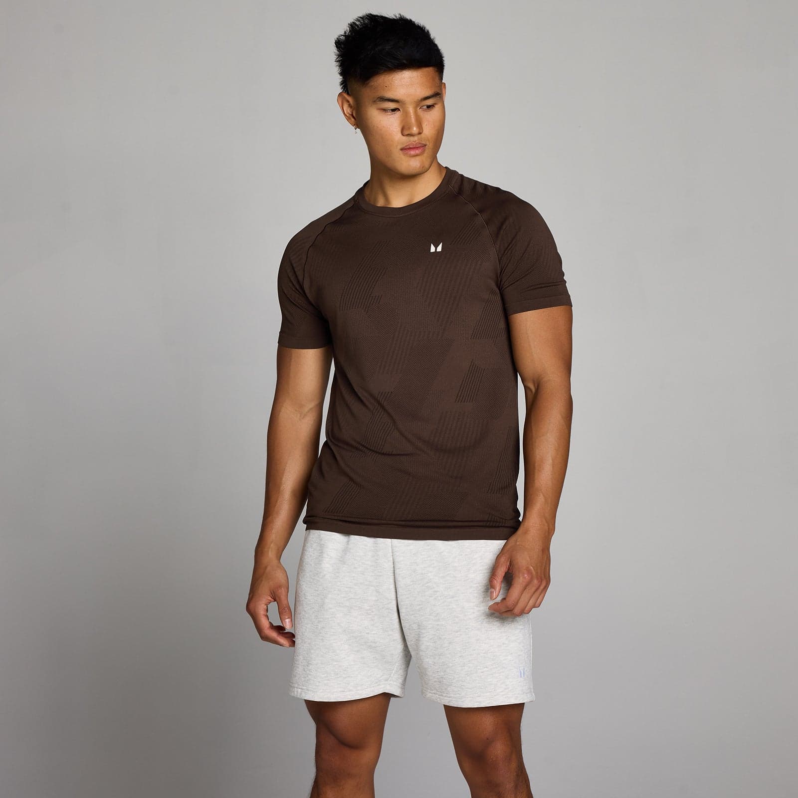 Mp Herren Tempo Pillar Graphic Seamless T-Shirt – Kakao - M