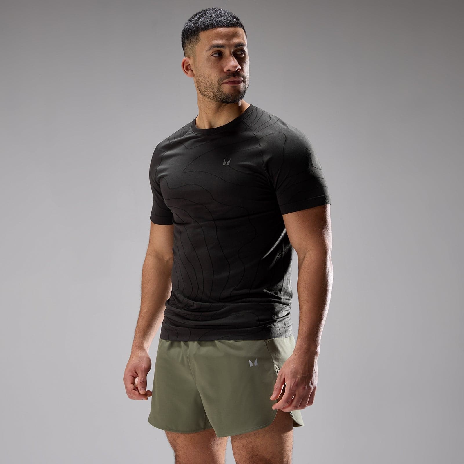 Mp Herren Velocity Ultra Seamless T-Shirt - Vintage-Schwarz - M