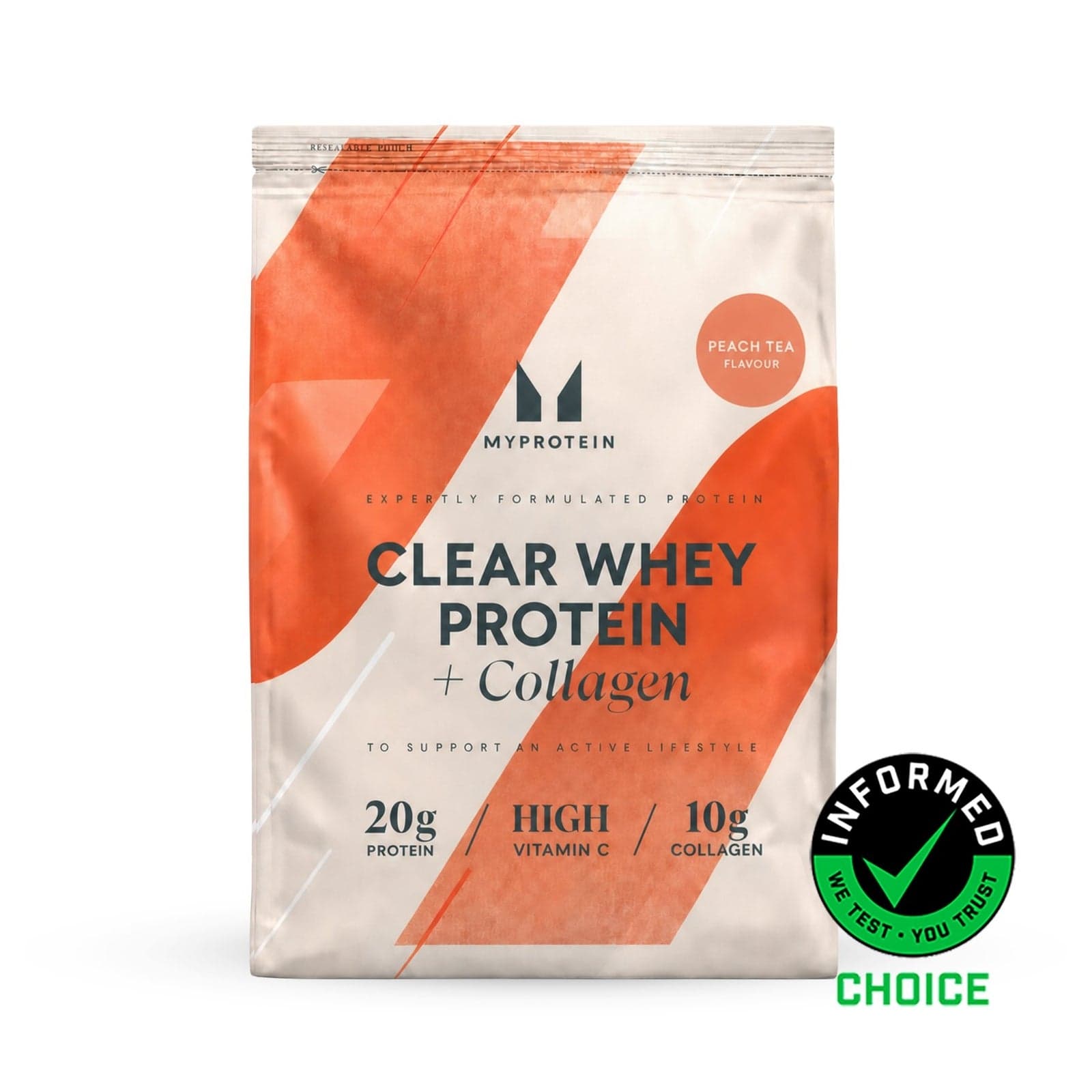 Clear Protein | Whey & Collagen - 1kg - 40portionen - Pfirsichtee