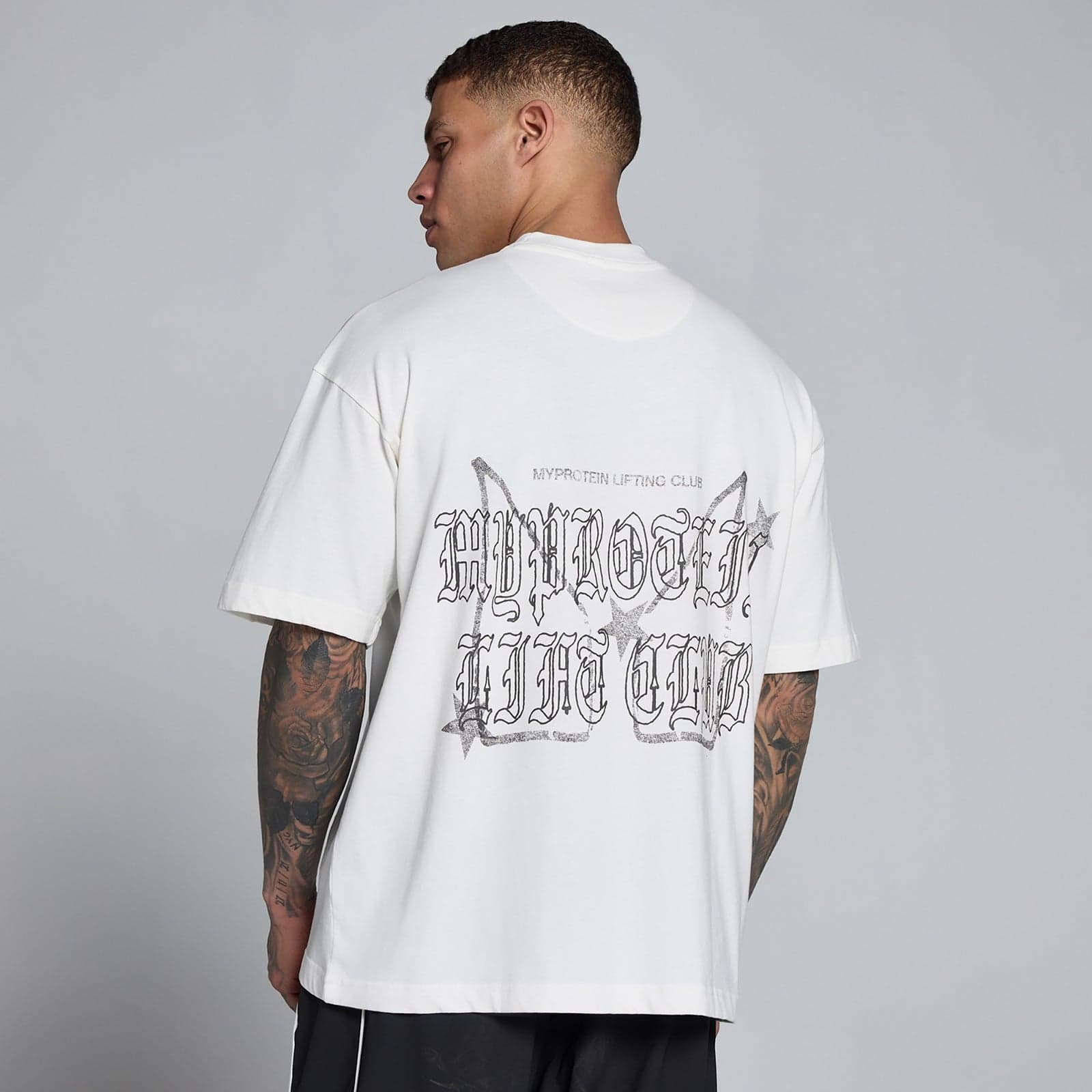 Mp Herren Lift Grafik Vintage Oversized-Baumwoll-T-Shirt – Vintage-Weiß - M