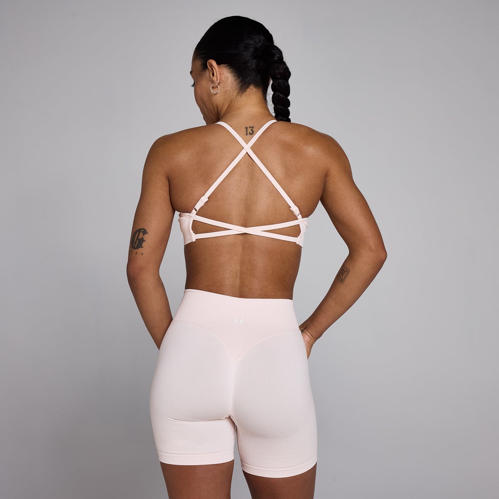 Mp Damen Lift Nahtlos Sport-Bh Mit Trägern - Baby Rosa - Xxl