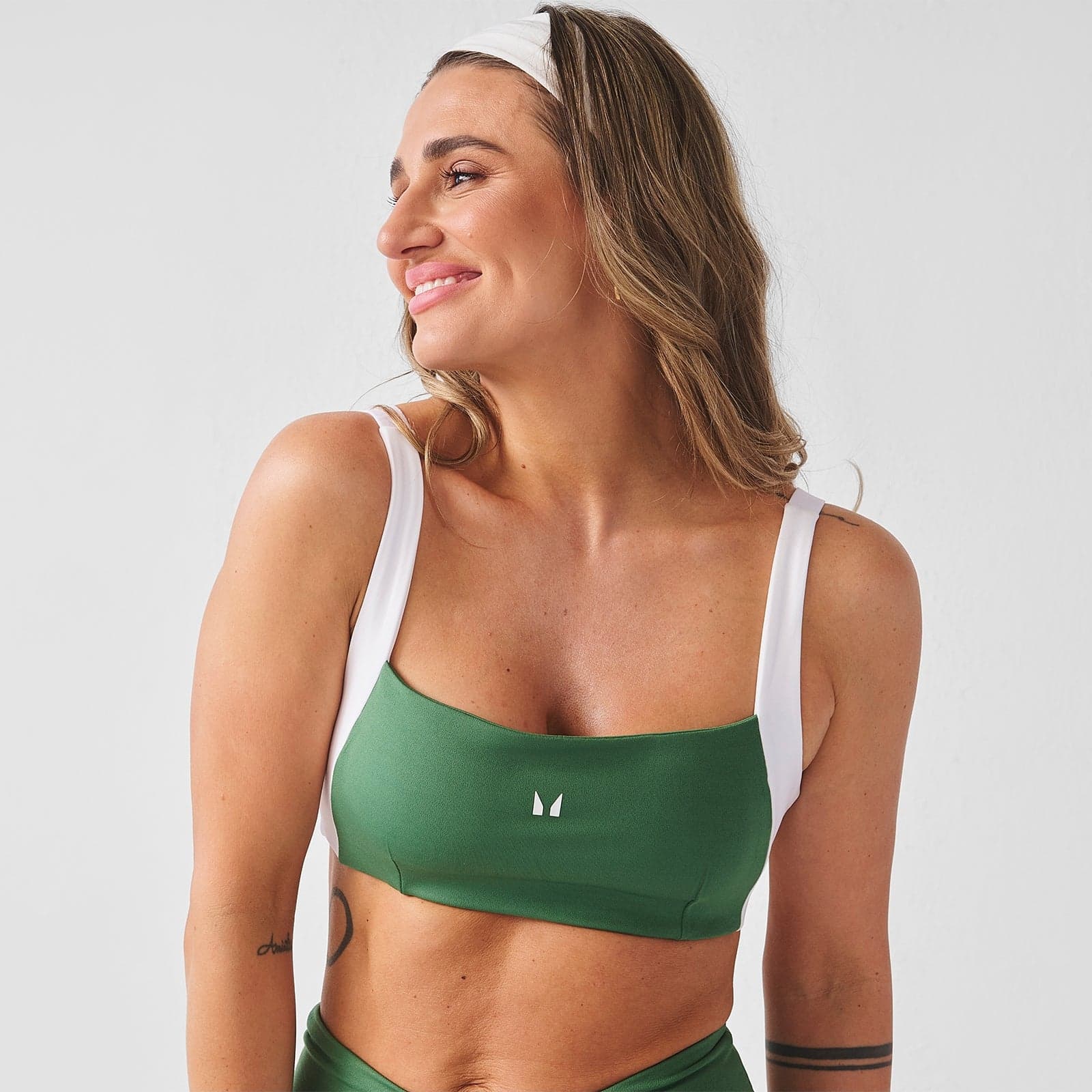 Mp Damen X Tatiana Contrast Twist Back Sport-Bh - Palm Green - S
