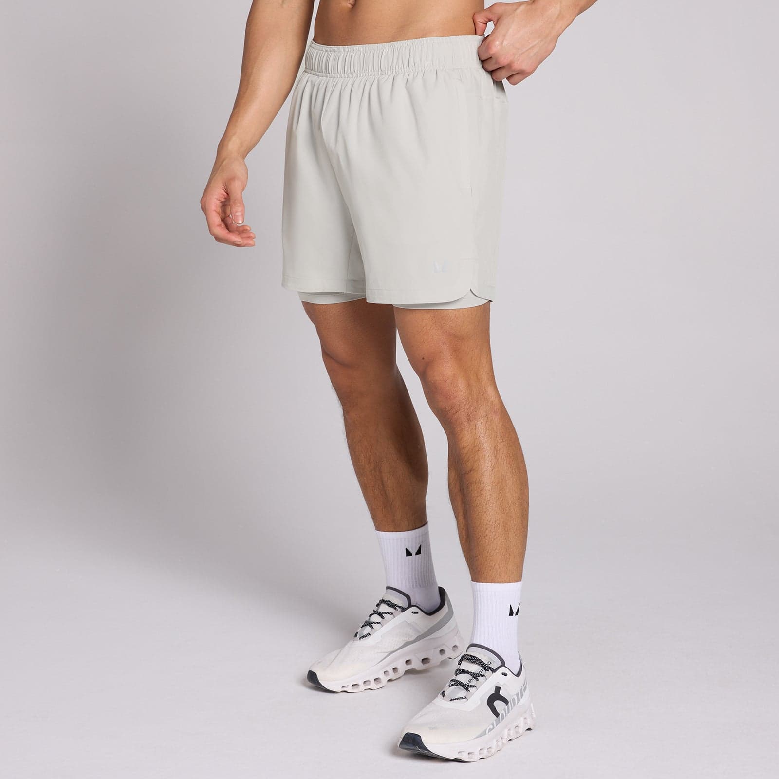 Mp Herren 5  2-In-1 Training Shorts - Chrome - Xxxl