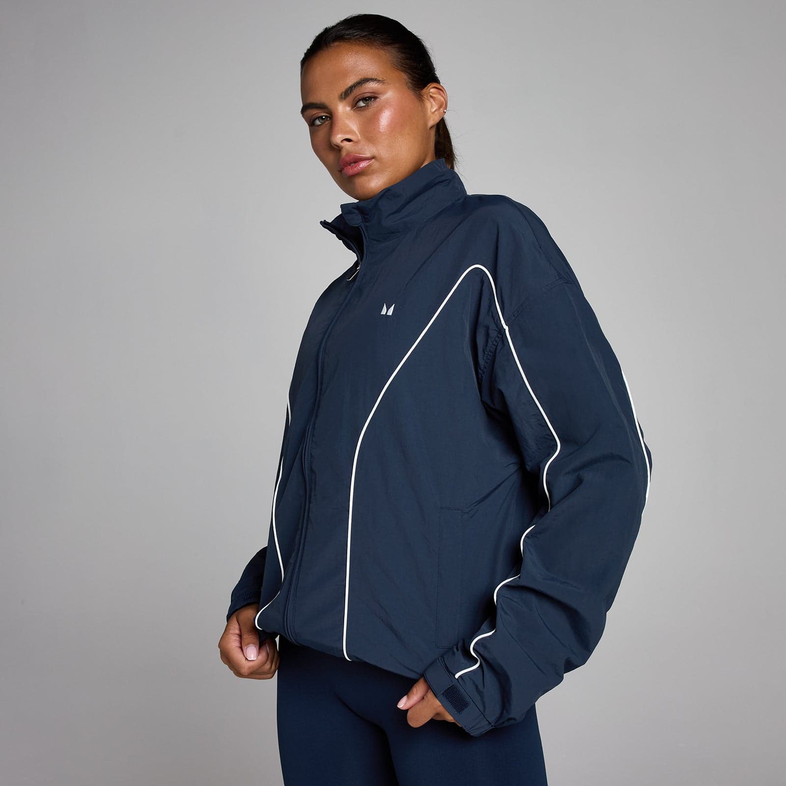 Mp Damen Tempo Contrast Woven Jacke - Mitternachtsblau - M