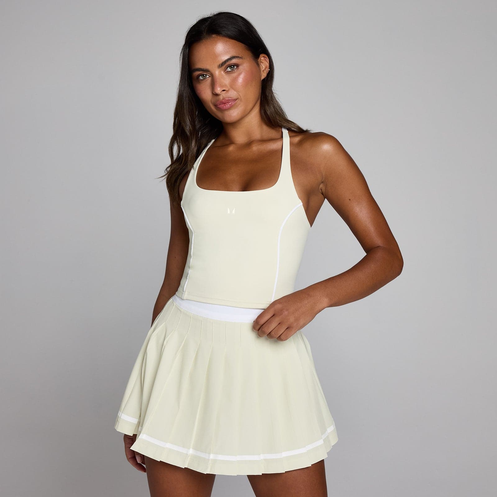 Mp Damen Tempo Contrast Strappy Racerback Top - Wüstensand - M