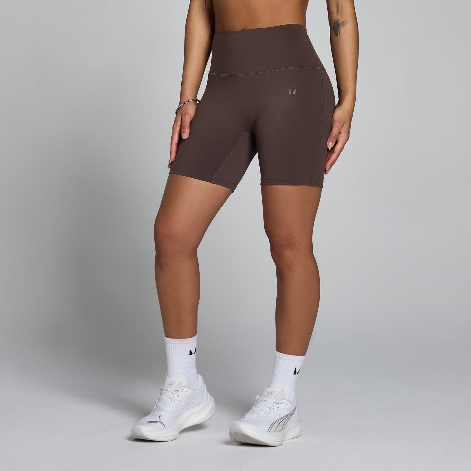 Mp Damen Tempo Hoch Geschnittene Shorts - Kakao - M