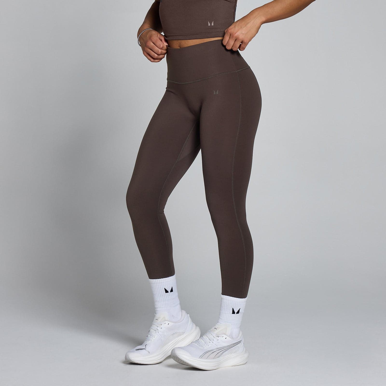 Mp Damen Tempo Hoch Geschnittene Leggings - Kakao - Xs