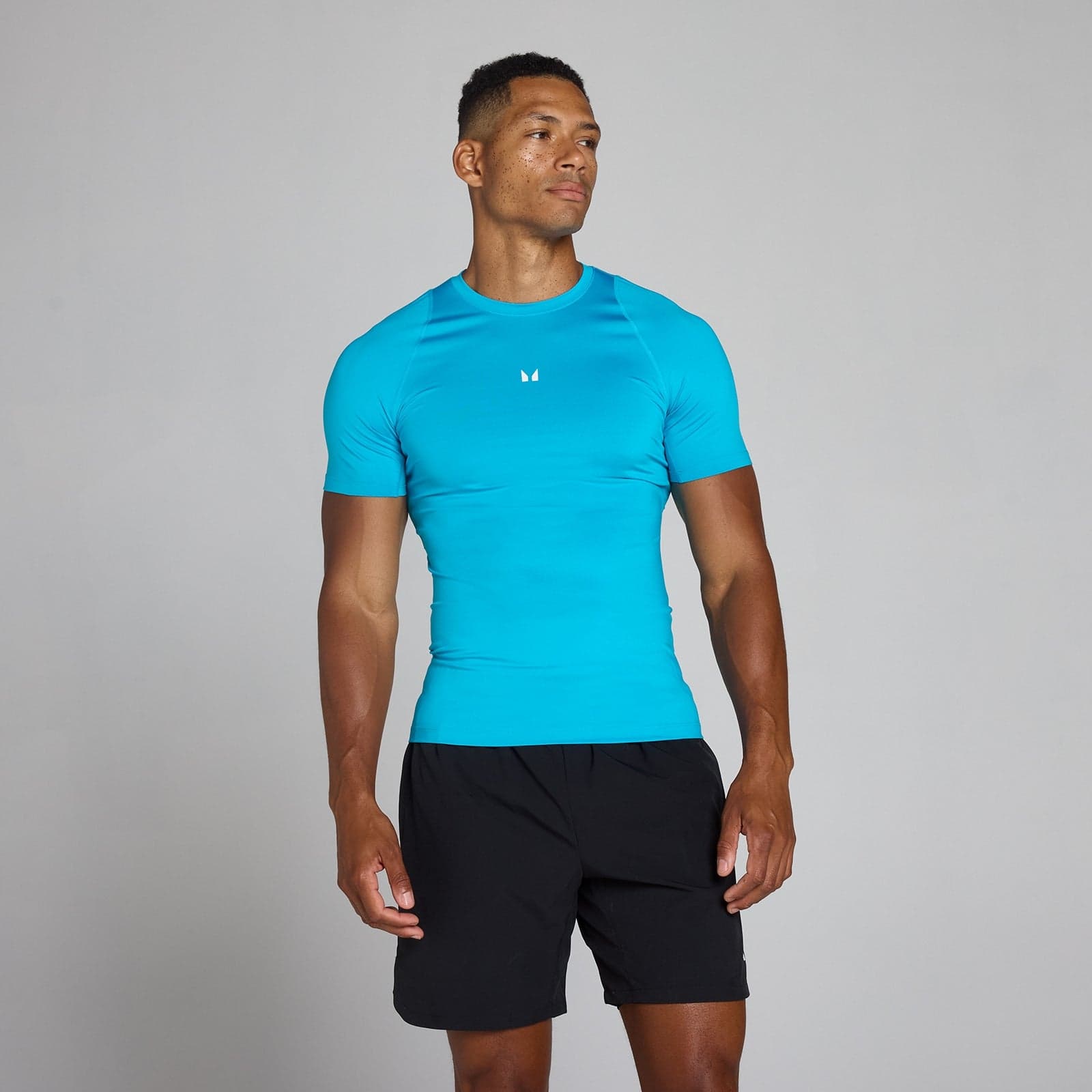 Mp Herren Baselayer T-Shirt Mit Kurzen Ärmeln - Power Blue - Xs