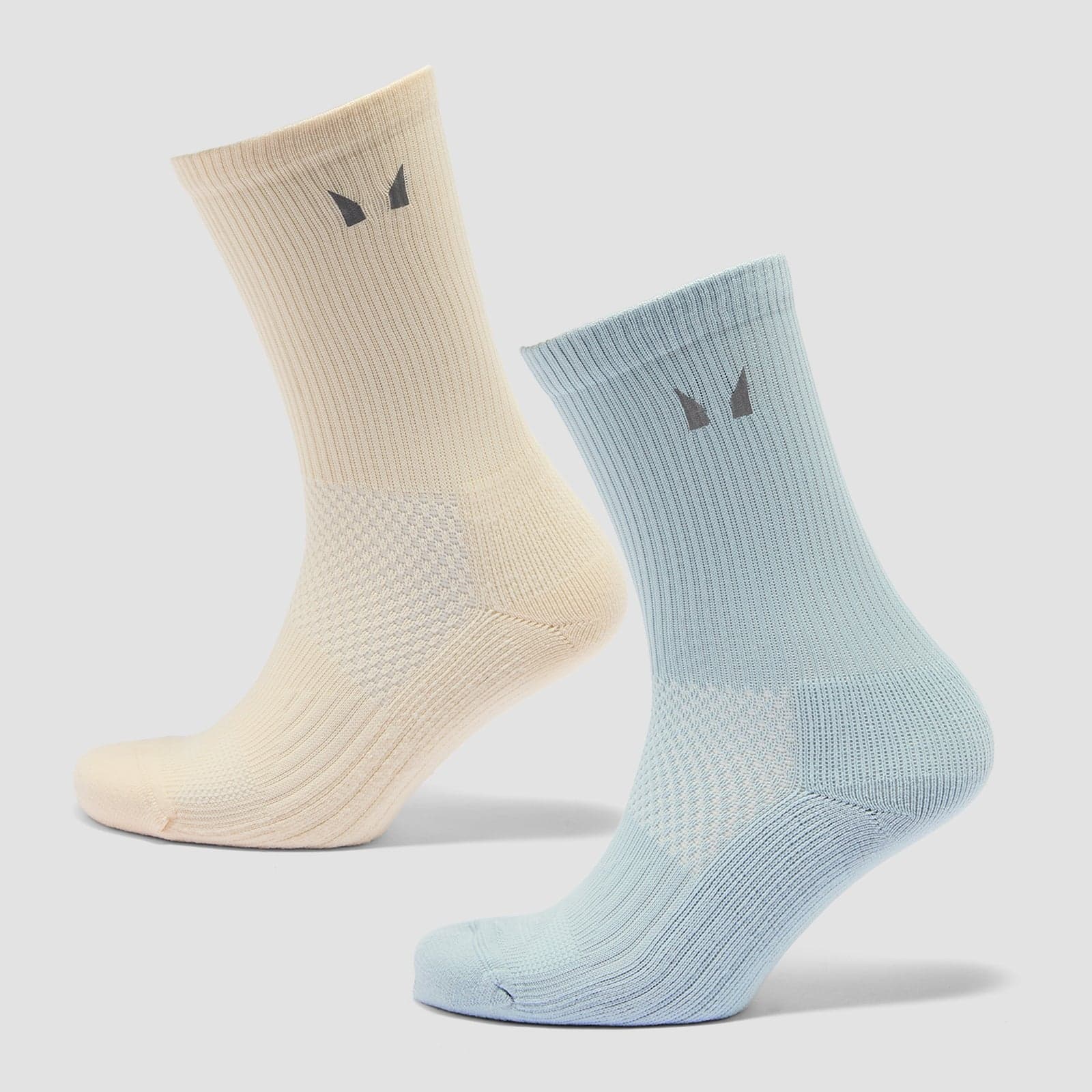 Mp Reflektierende Laufsocken (2er-Pack) – Buttergelb/Babyblau - Uk 2-5