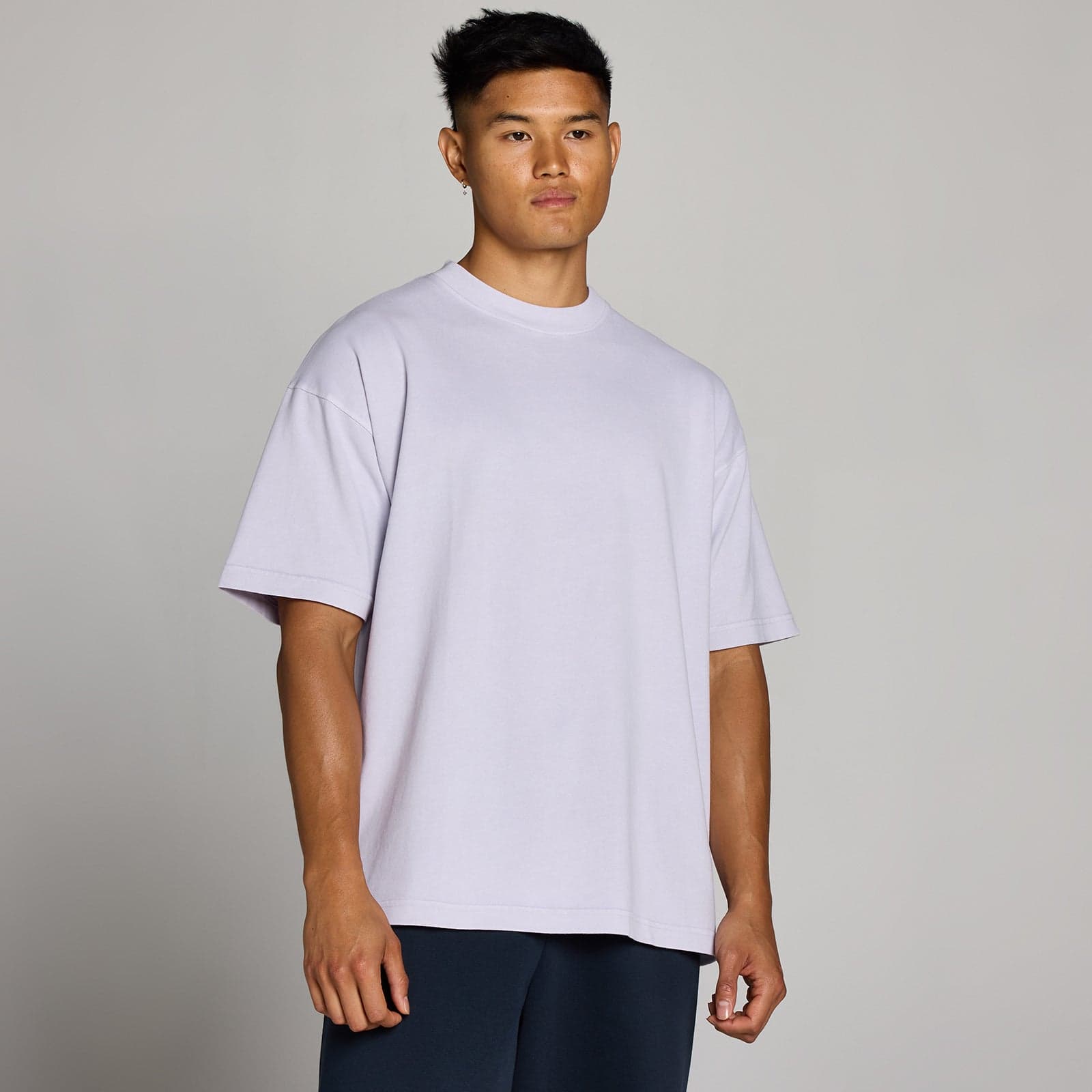 Mp Herren Washed Oversized Baumwoll-T-Shirt - Lilac Grey - Xxl