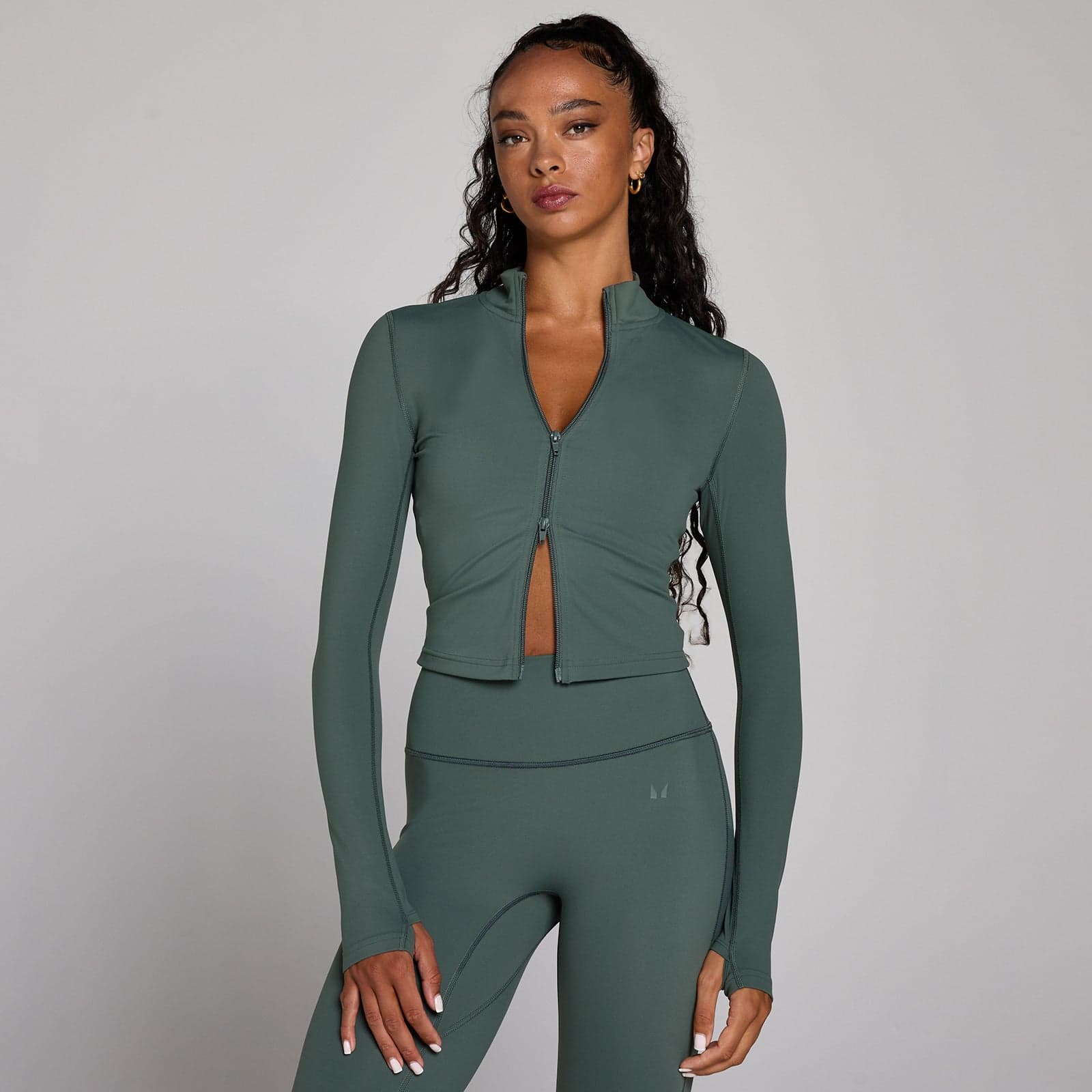 Mp Damen Tempo Cropped-Jacke – Wolkengrün - Xs