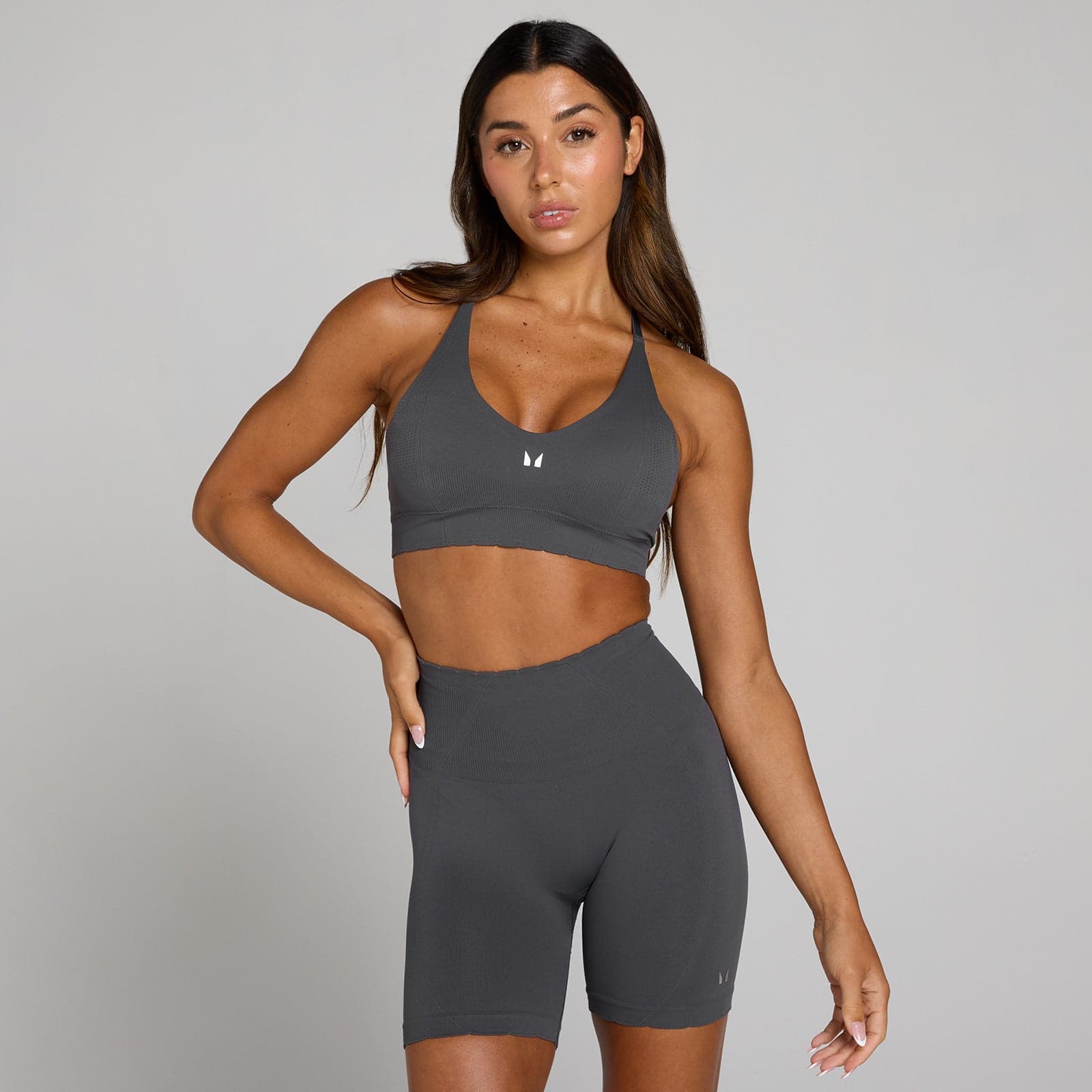 Mp Damen Tempo Ultra Seamless Sport-Bh - Robust Grey - Xxl