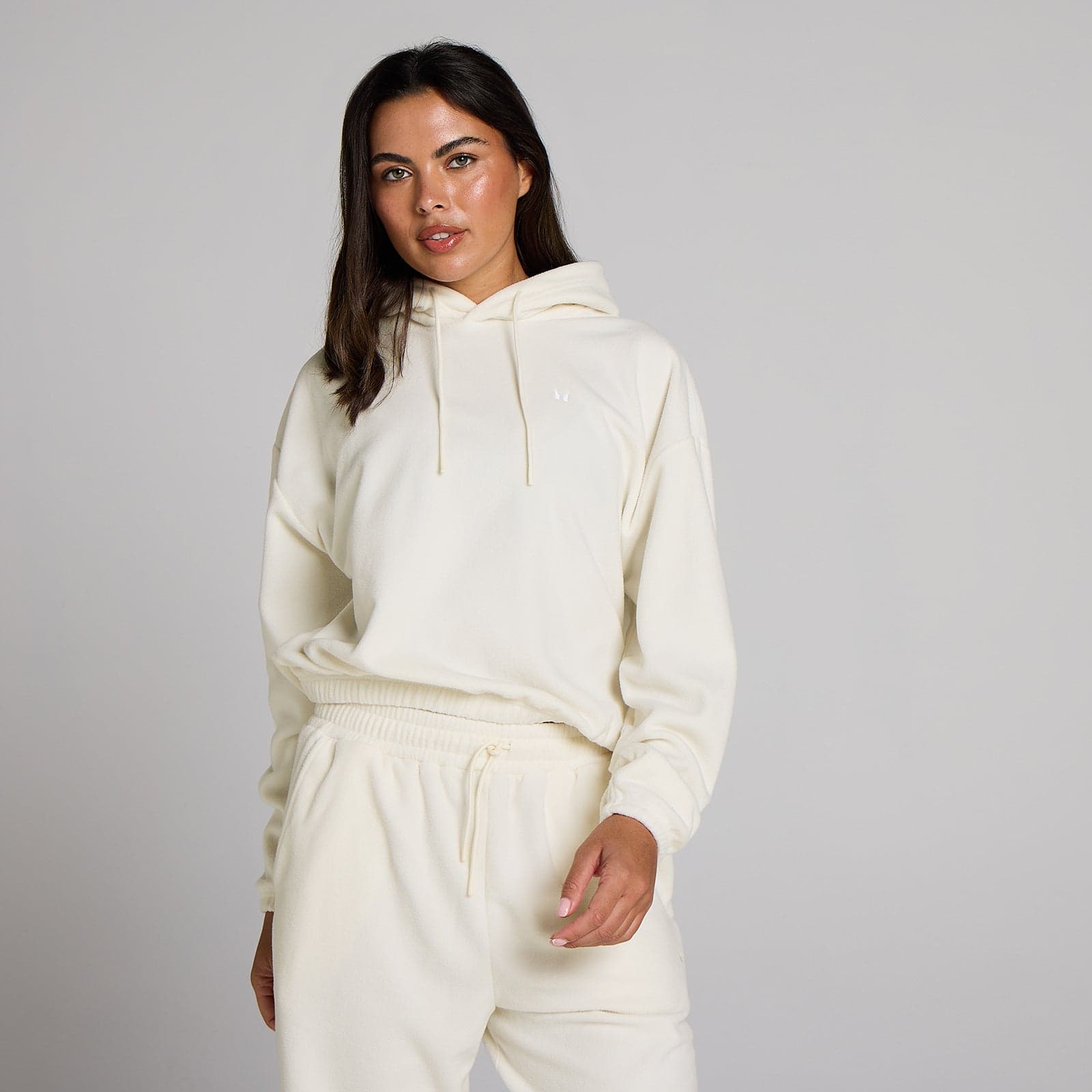 Mp Damen Fleece-Hoodie - Perlmutt - Xl