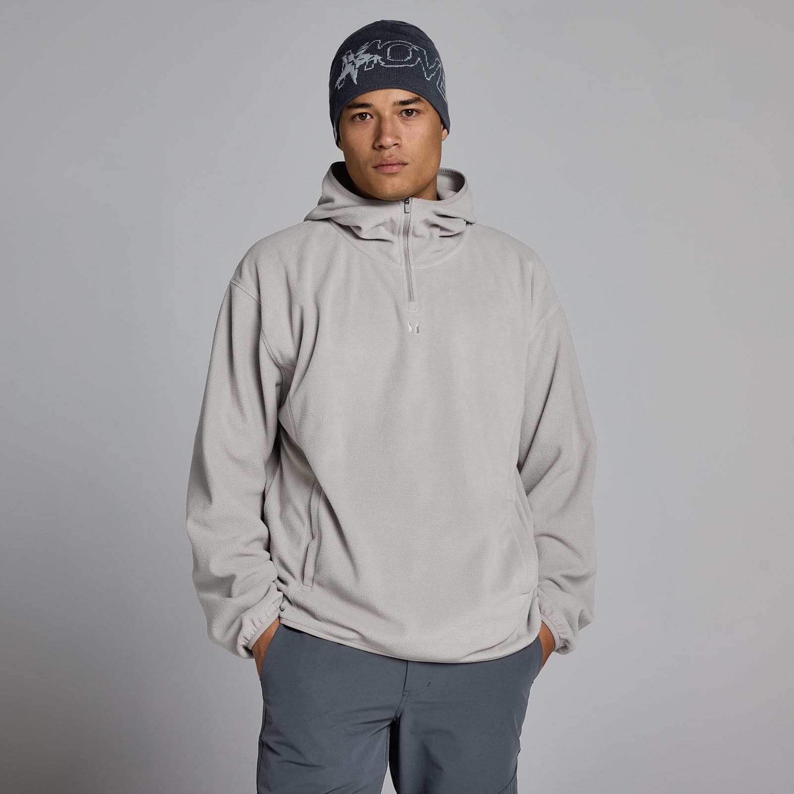 Mp Herren Fleece 1/4-Reißverschluss Hoodie - Sustained Grey - L