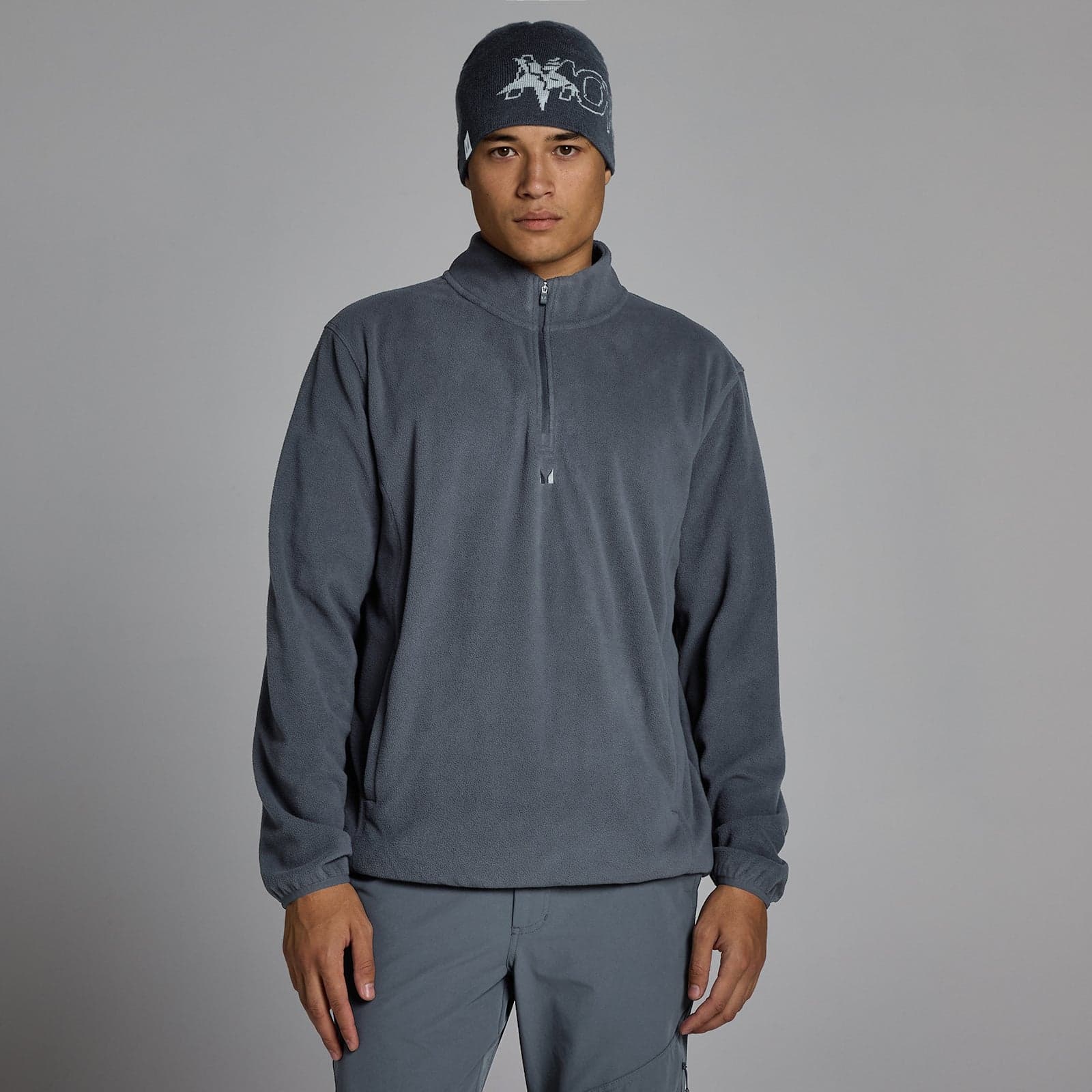 Mp Herren Fleece 1/4-Reißverschluss - Granit - Xl