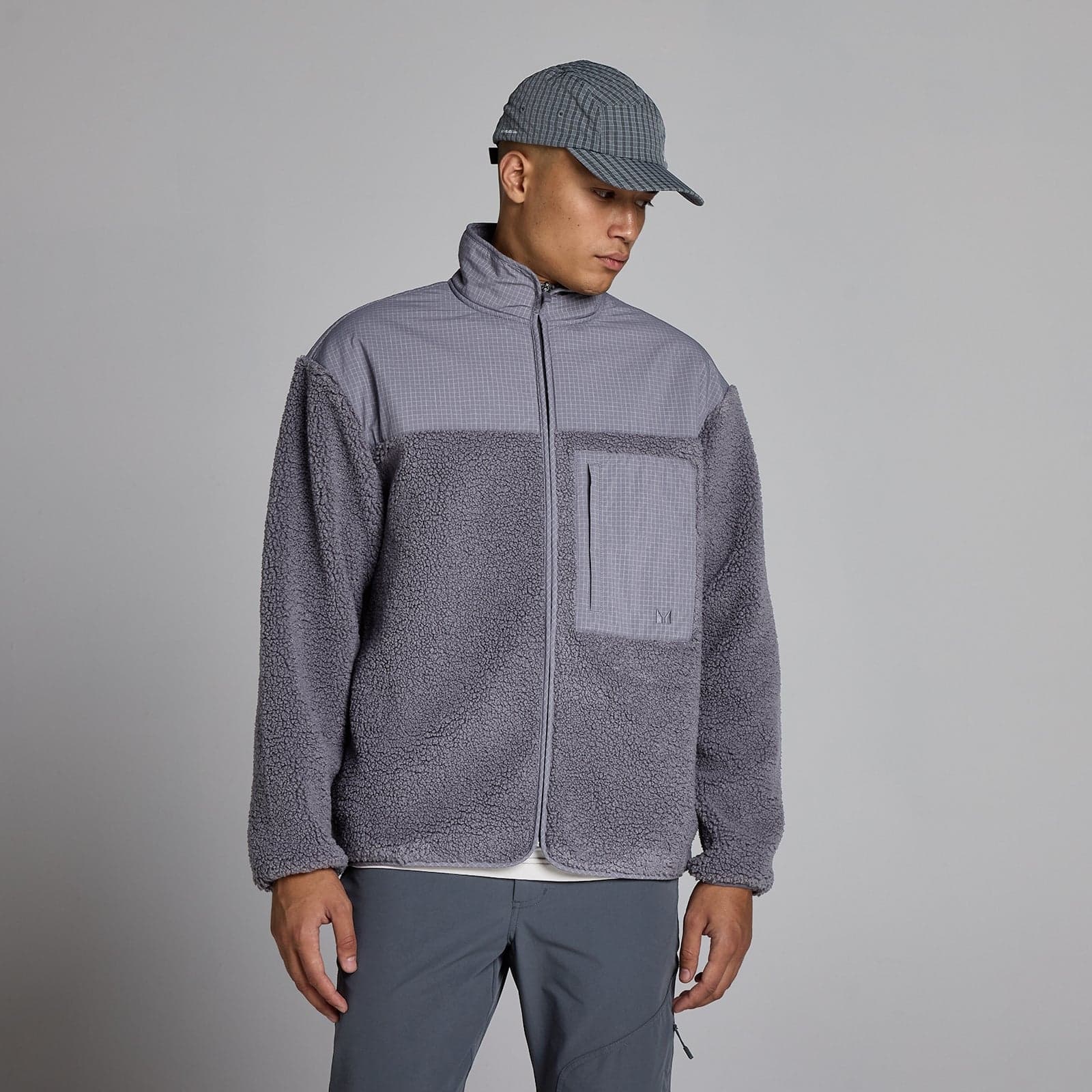 Mp Herren Borg-Fleece - Dunkles Grau Meliert - M