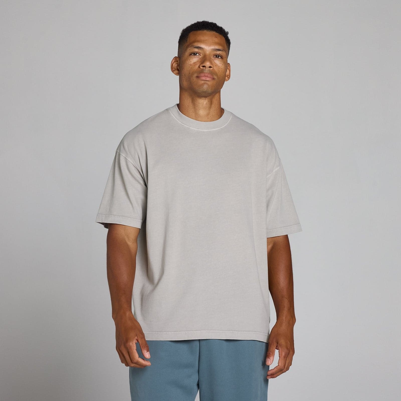 Mp Men'S Washed Oversized T-Shirt - Chalk Grey - L