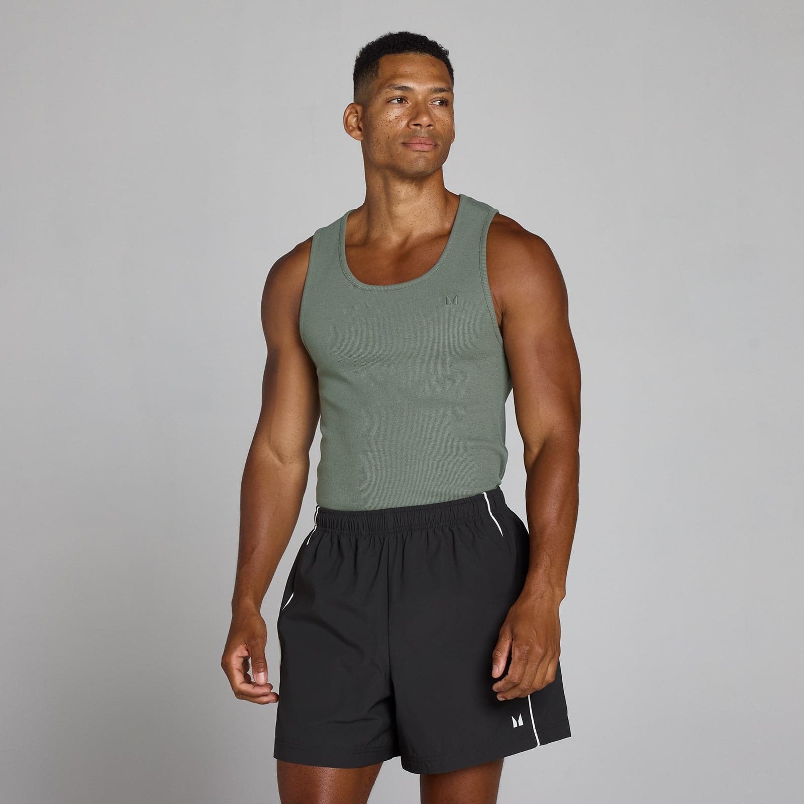 Mp Lift Geripptes Muscle-Fit-Tank-Top Für Herren - Gunmetal - S