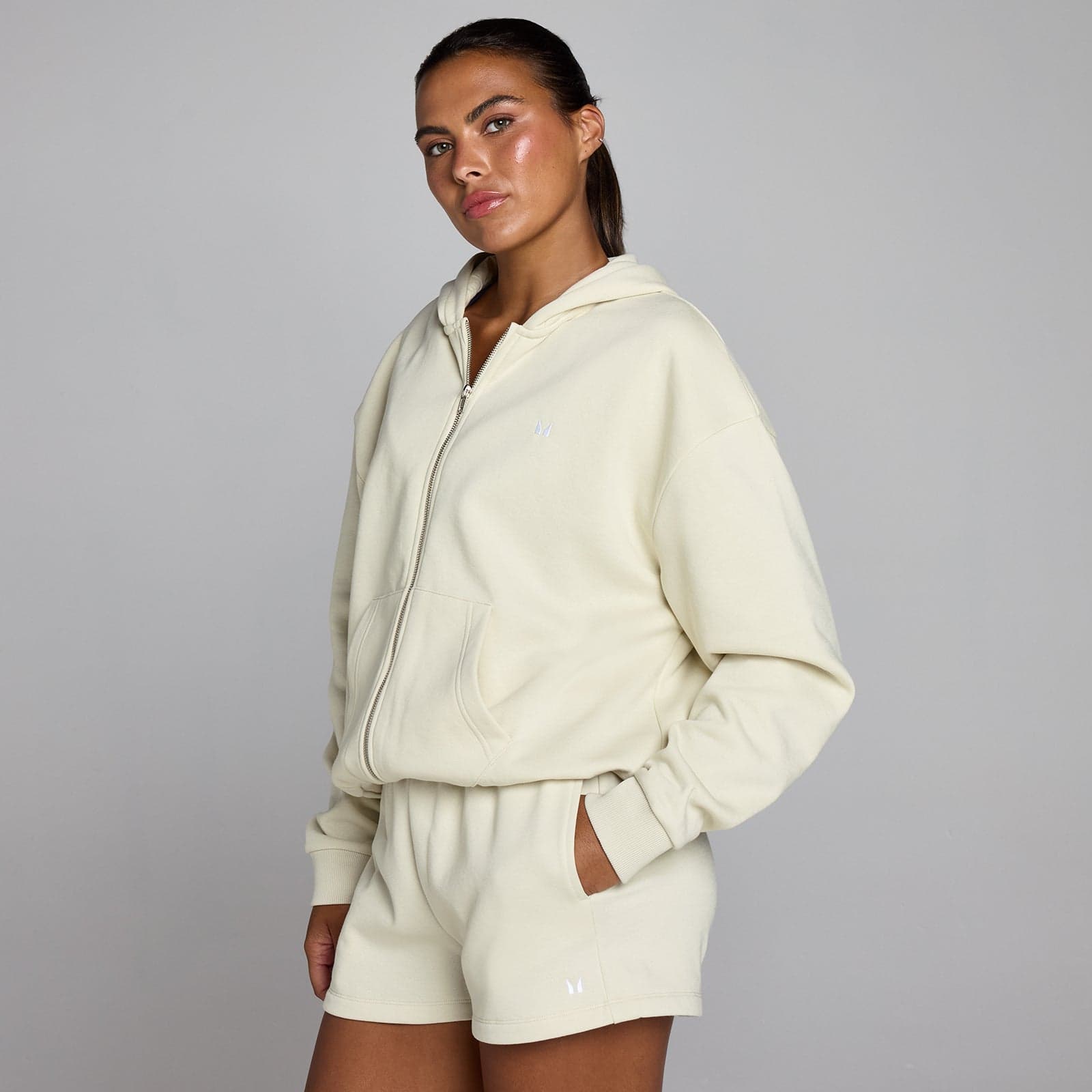 Mp Damen Basics Zip Through Hoodie - Wüstensand - L